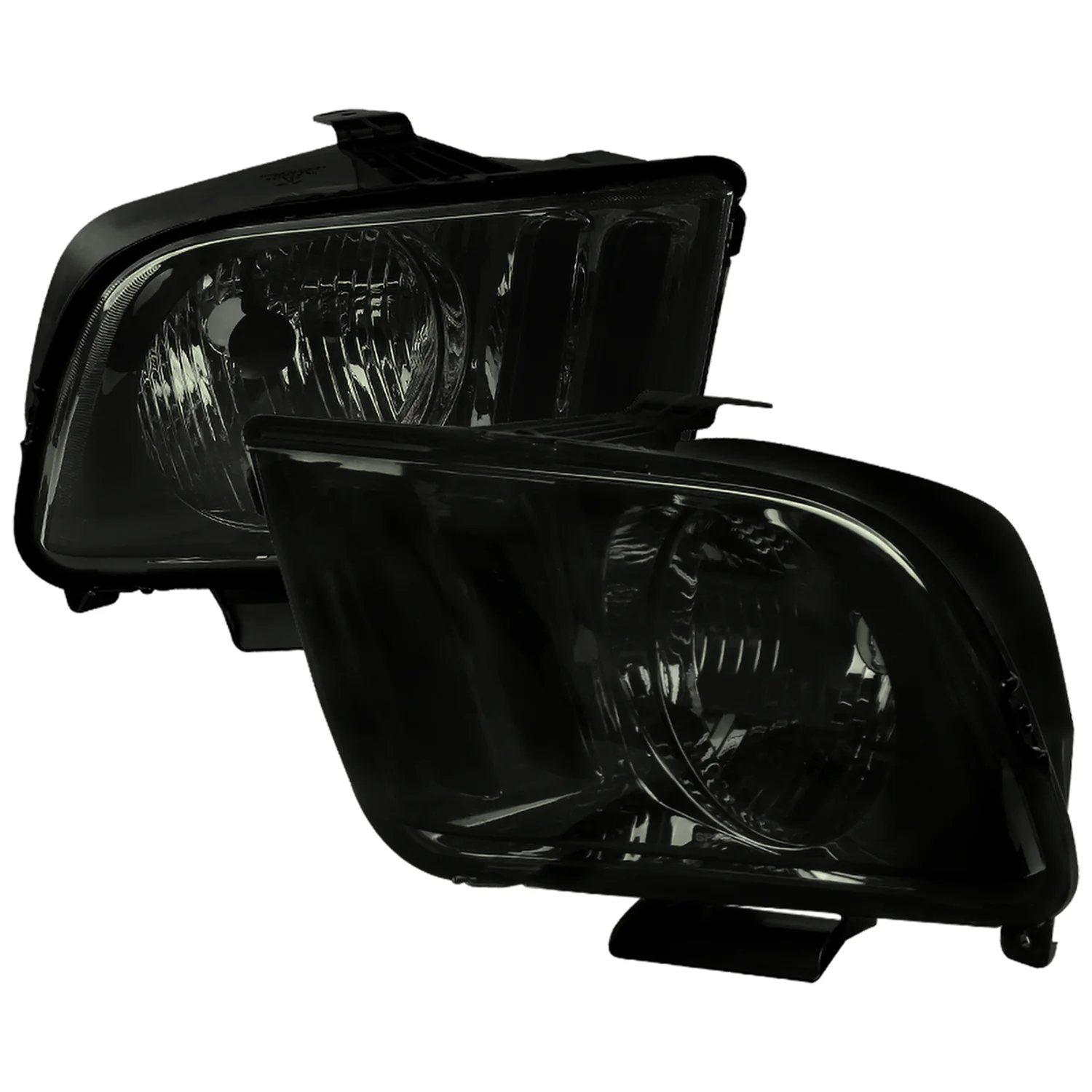2005-2009 Ford Mustang Factory Style Headlights Chrome Housing/Smoke Lens