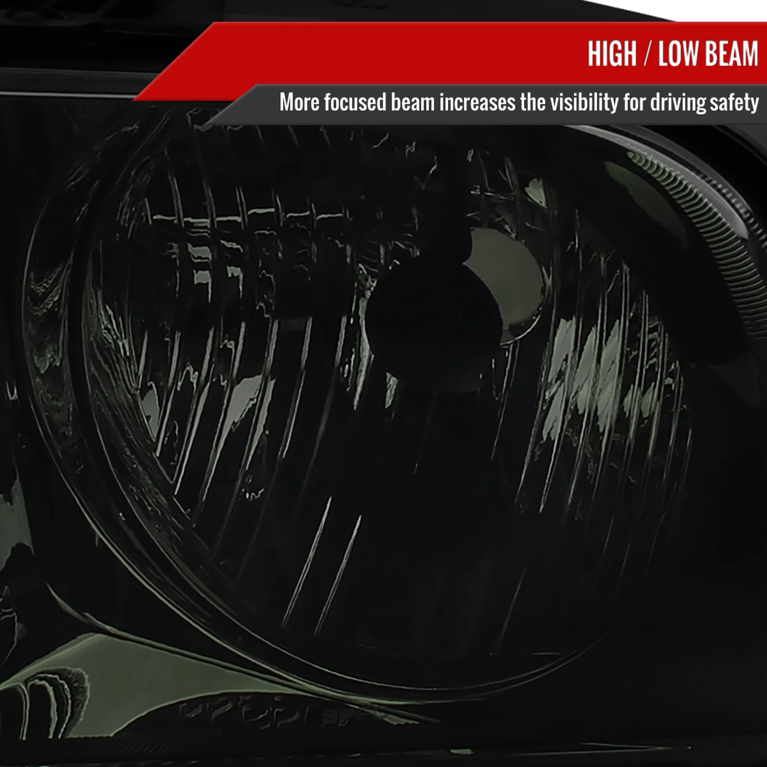 2005-2009 Ford Mustang Factory Style Headlights Chrome Housing/Smoke Lens - Image 3