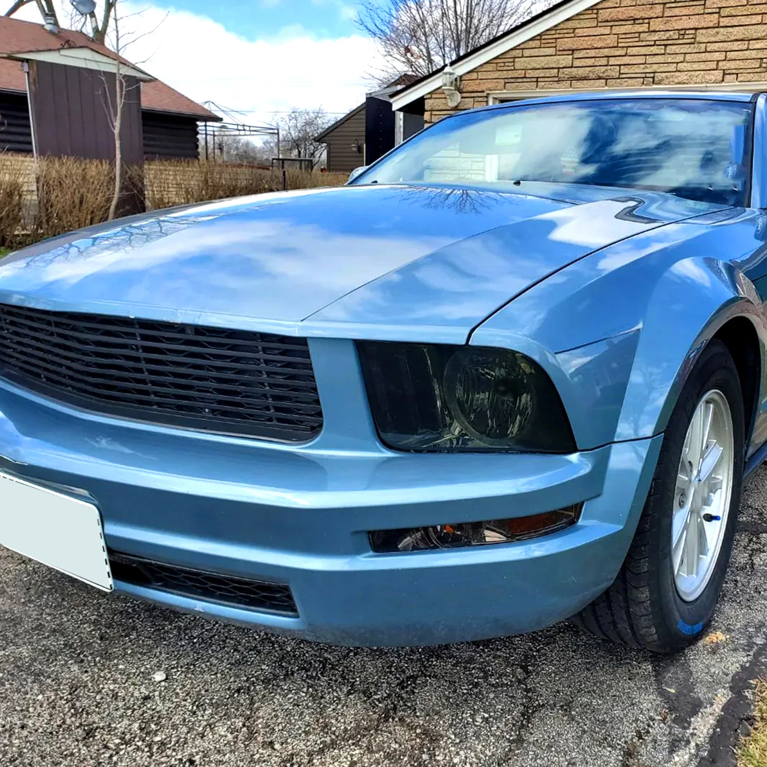 2005-2009 Ford Mustang Factory Style Headlights Chrome Housing/Smoke Lens - Image 9