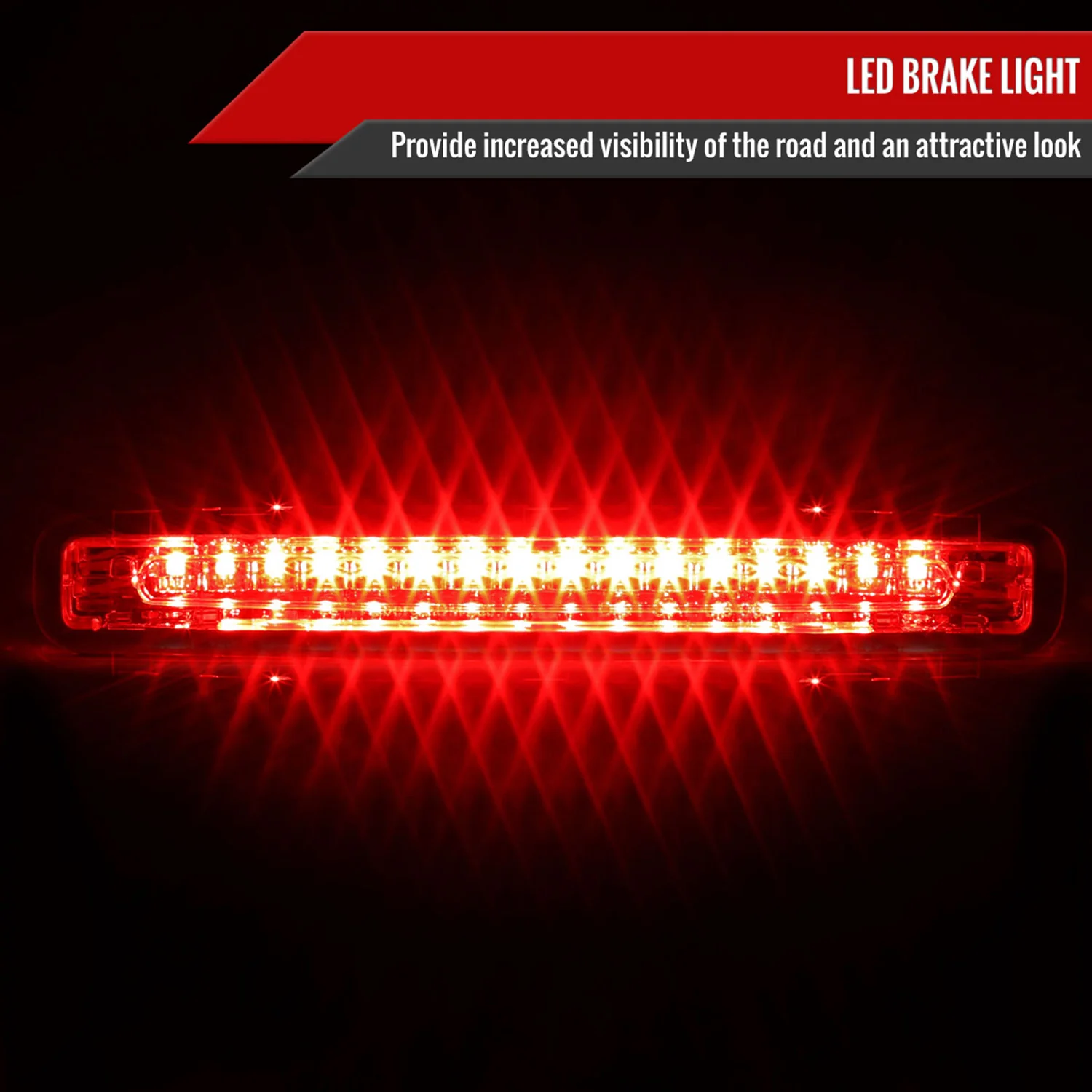 2005-2009 Ford Mustang LED 3rd Brake Light Chrome Housing/Clear Lens - Image 2