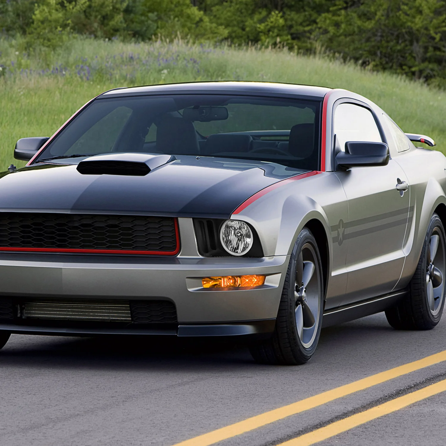 2005-2009 Ford Mustang LED Halo Factory Style Headlights Matte Black/Clear - Image 10