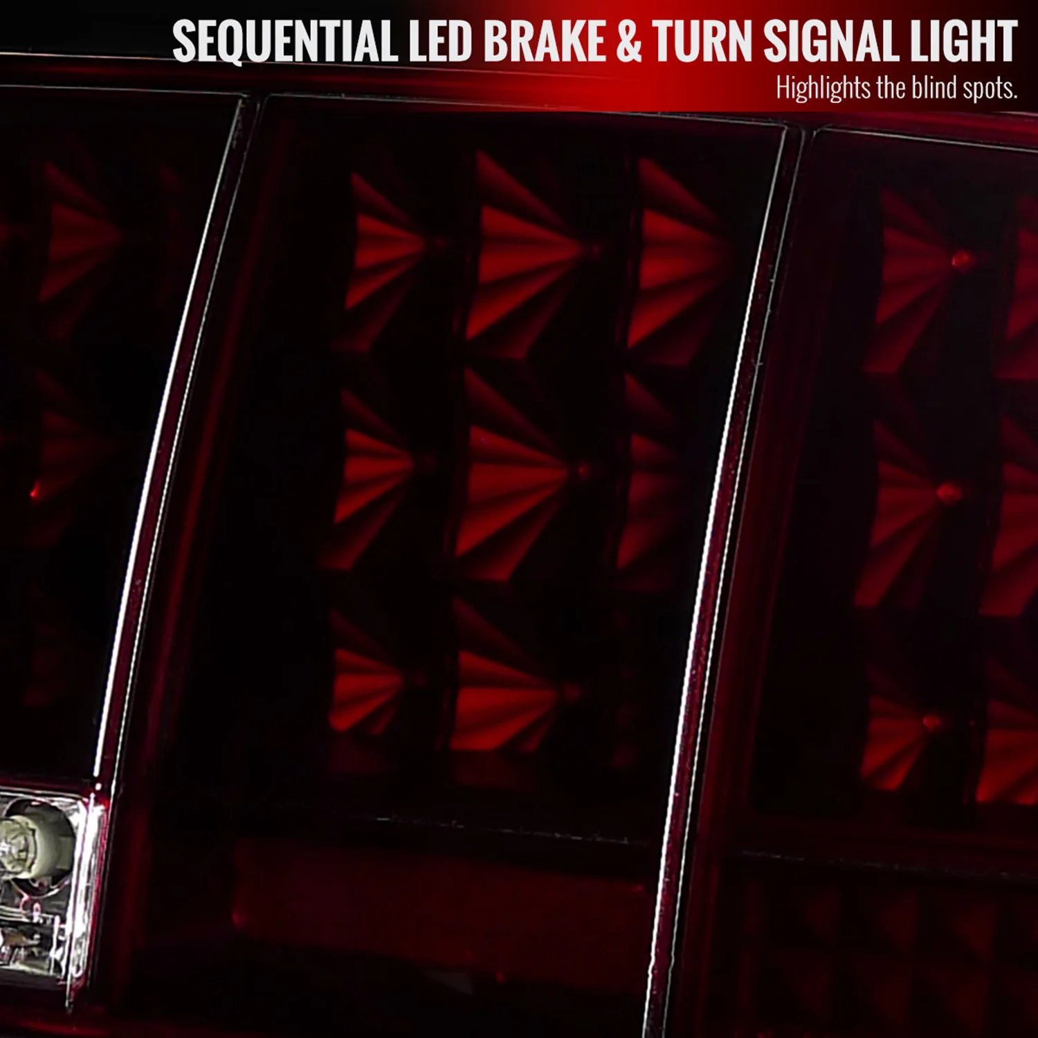 2005-2009 Ford Mustang Sequential LED Tail Lights Chrome/Red Smoke Lens - Image 3