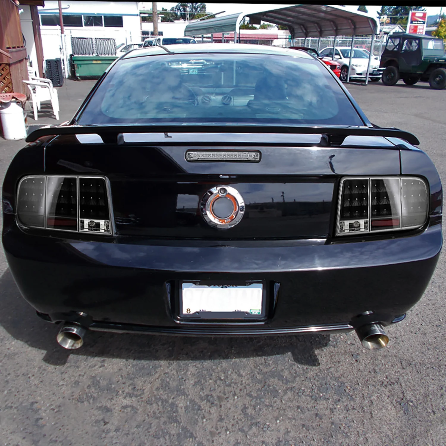 2005-2009 Ford Mustang Sequential LED Tail Lights Matte Black/Clear Lens - Image 10