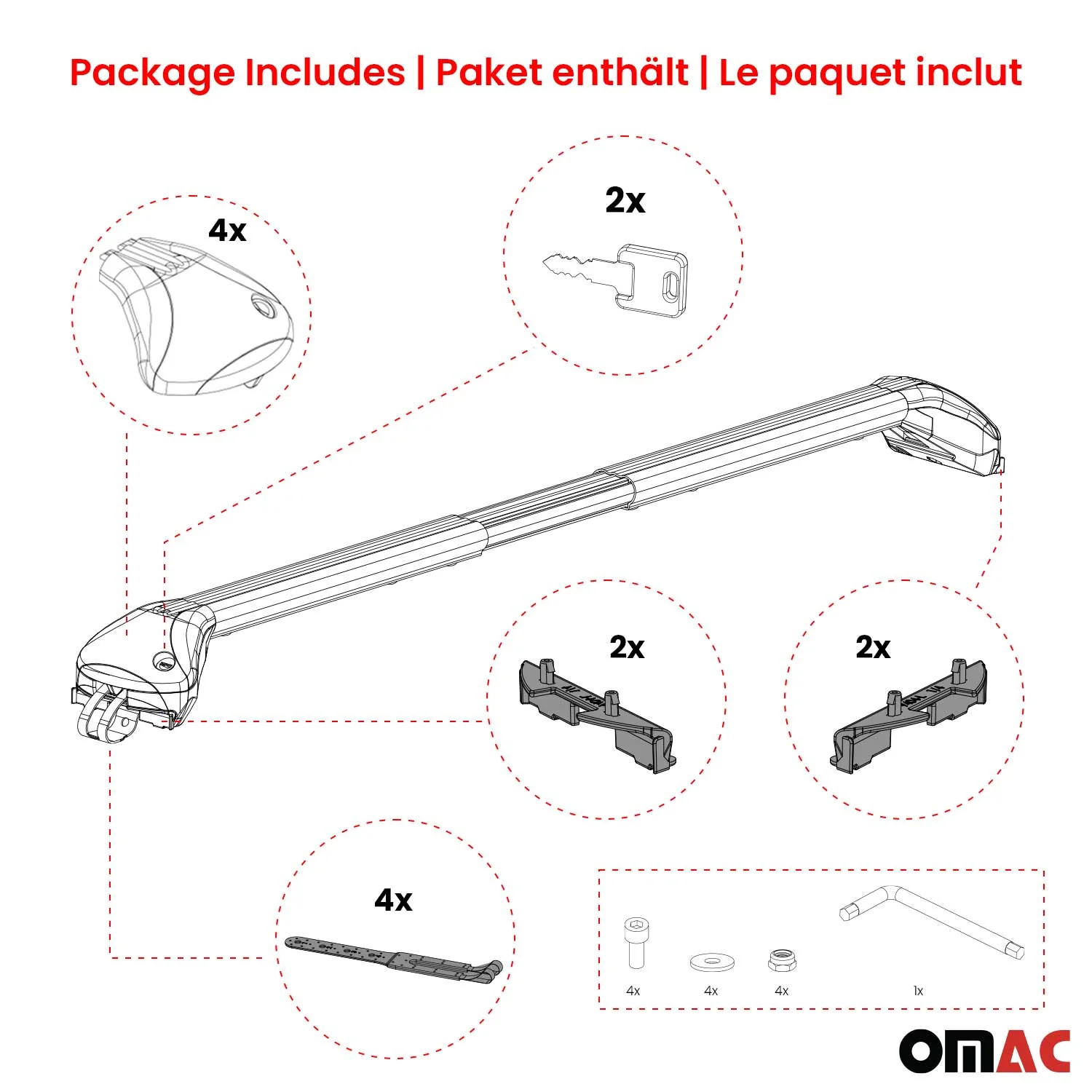 2005-2009 Hyundai Tucson Roof Rack Cross Bars Silver - Image 8