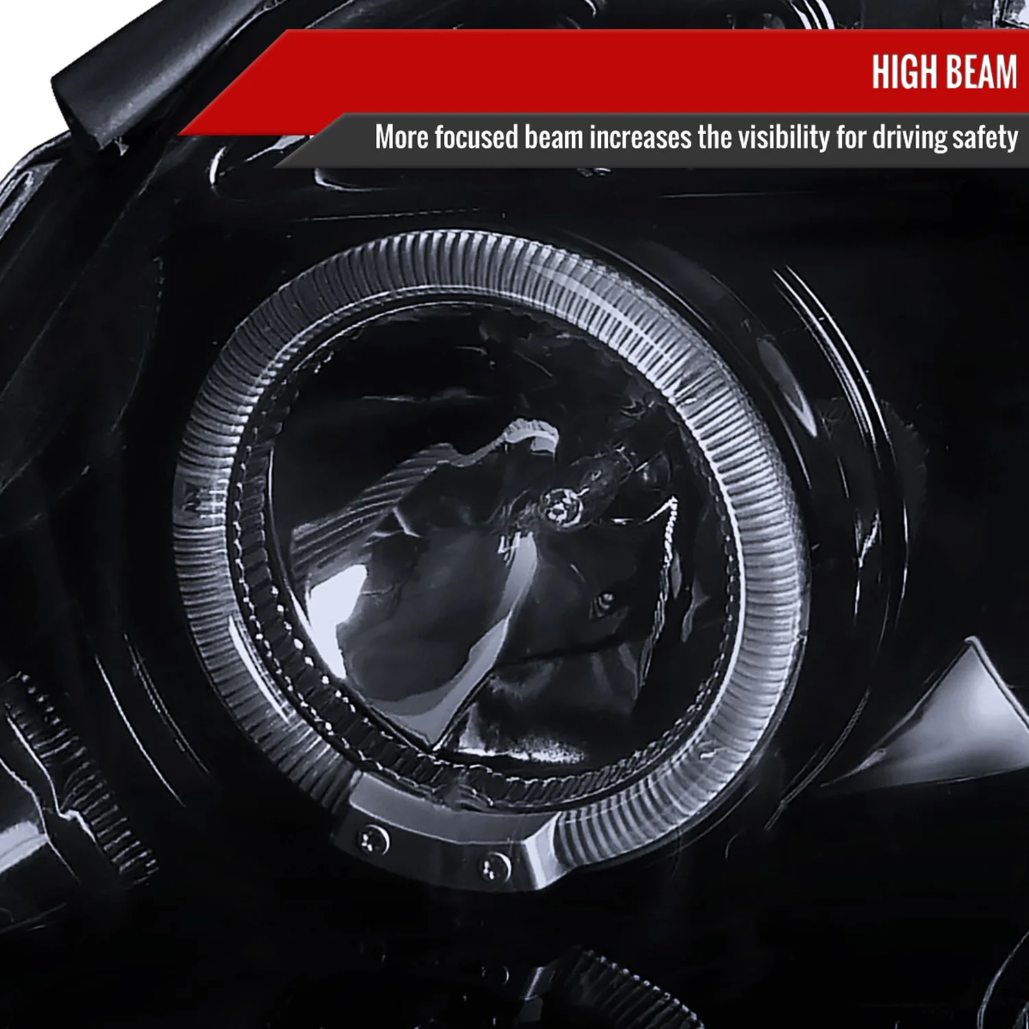 2005-2010 Chevy Cobalt Pontiac G5/Pursuit Dual Halo Projector Headlights Smoke - Image 4