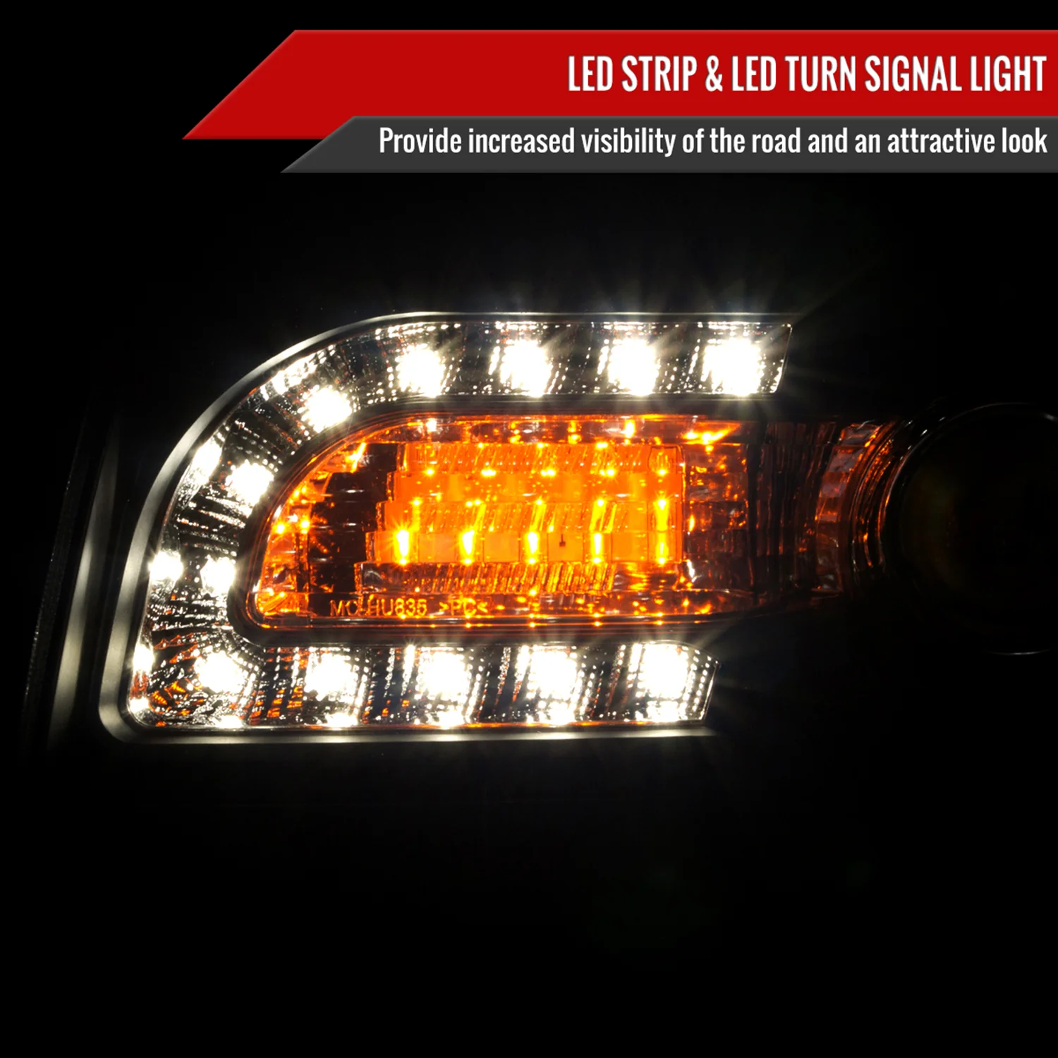 2005-2010 Chrysler 300 Base/LX/Touring Headlights LED Light&LED Signal Black - Image 2