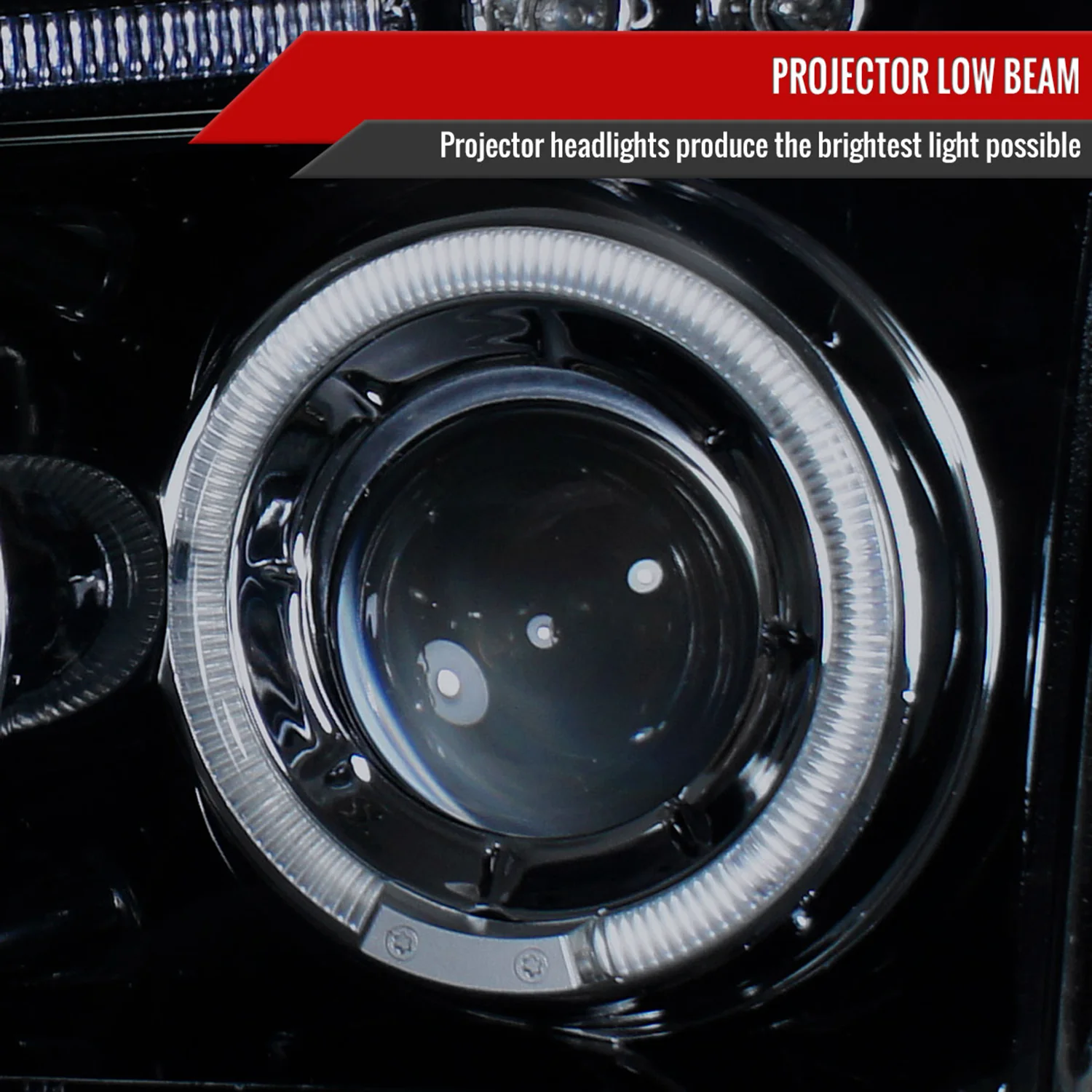 2005-2010 Dodge Charger Dual Halo Projector Headlights Glossy Black/Smoke Lens - Image 3
