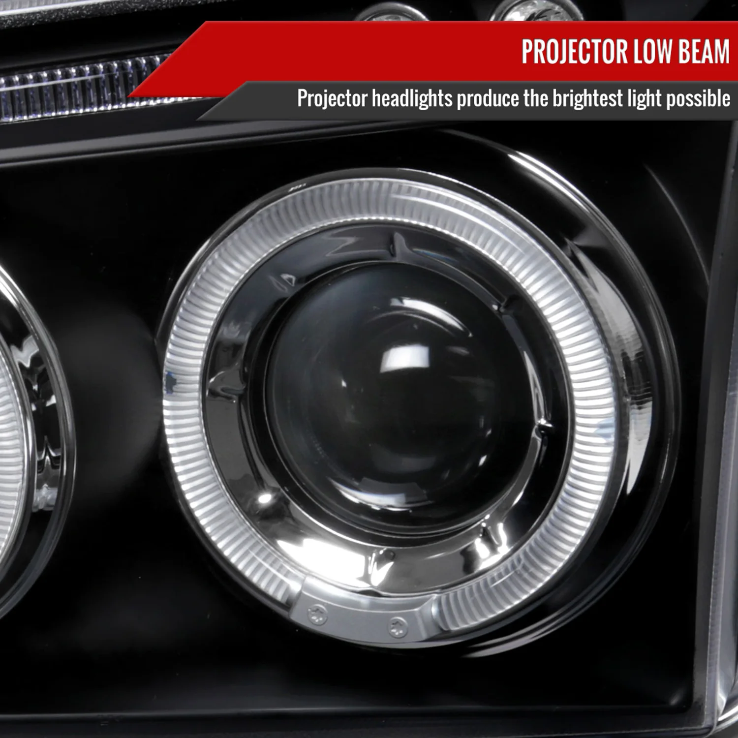 2005-2010 Dodge Charger Dual Halo Projector Headlights Matte Black/Clear Lens - Image 3