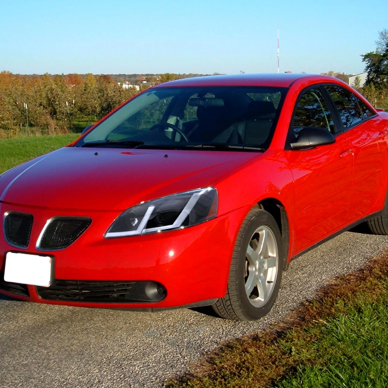 2005-2010 Pontiac G6 Projector Factory Headlight LED Bar Turn Signal Black - Image 9