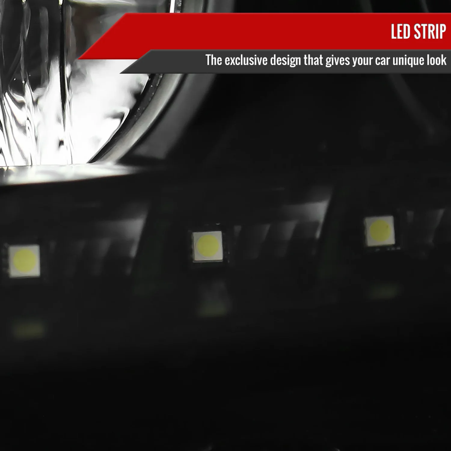 2005-2010 Pontiac G6 Projector Headlights w/ LED Light Strip Black/Smoke Lens - Image 5