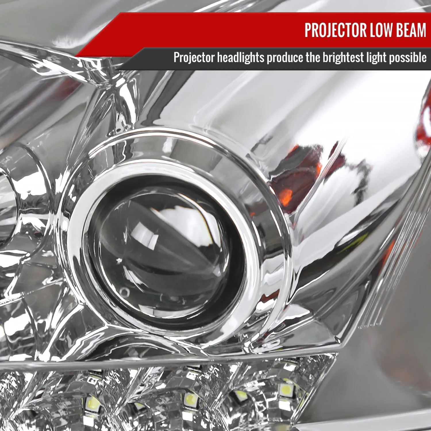 2005-2010 Pontiac G6 Projector Headlights w/ LED Light Strip Chrome/Clear Lens - Image 3