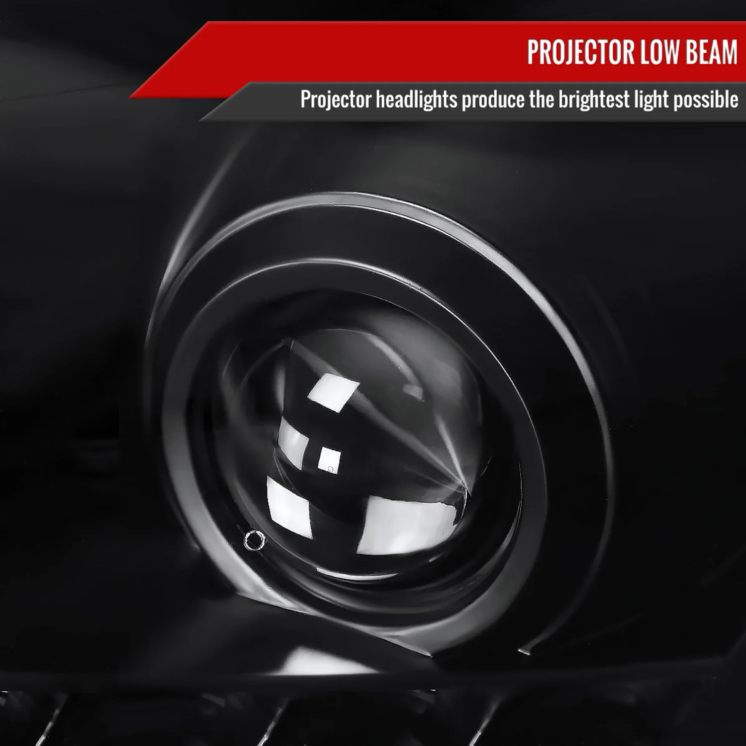 2005-2010 Pontiac G6 Projector Headlights w/ LED Light Strip Matte Black/Clear - Image 3