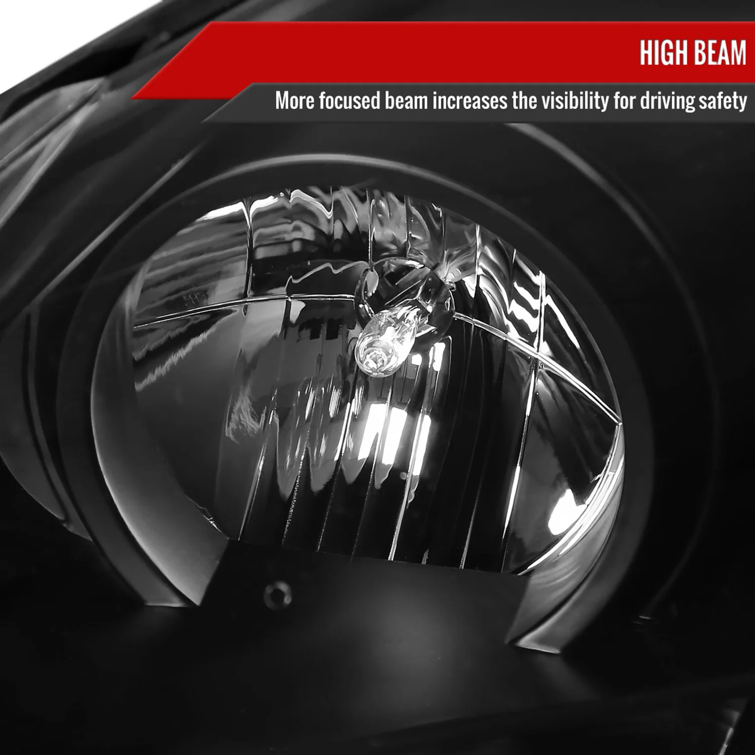 2005-2010 Pontiac G6 Projector Headlights w/ LED Light Strip Matte Black/Clear - Image 4
