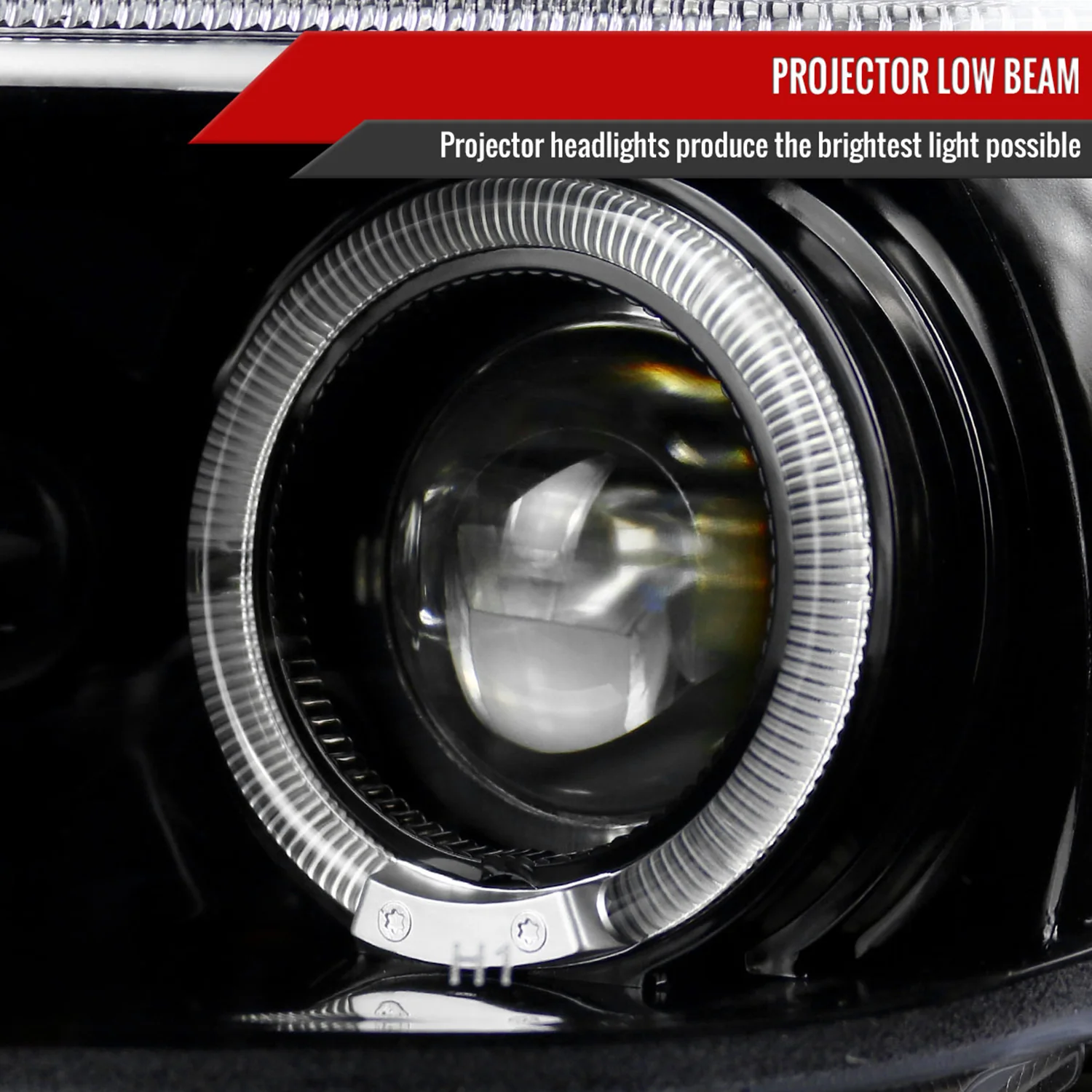2005-2010 Scion tC Dual Halo Projector Headlights Jet Black/Clear Lens - Image 3