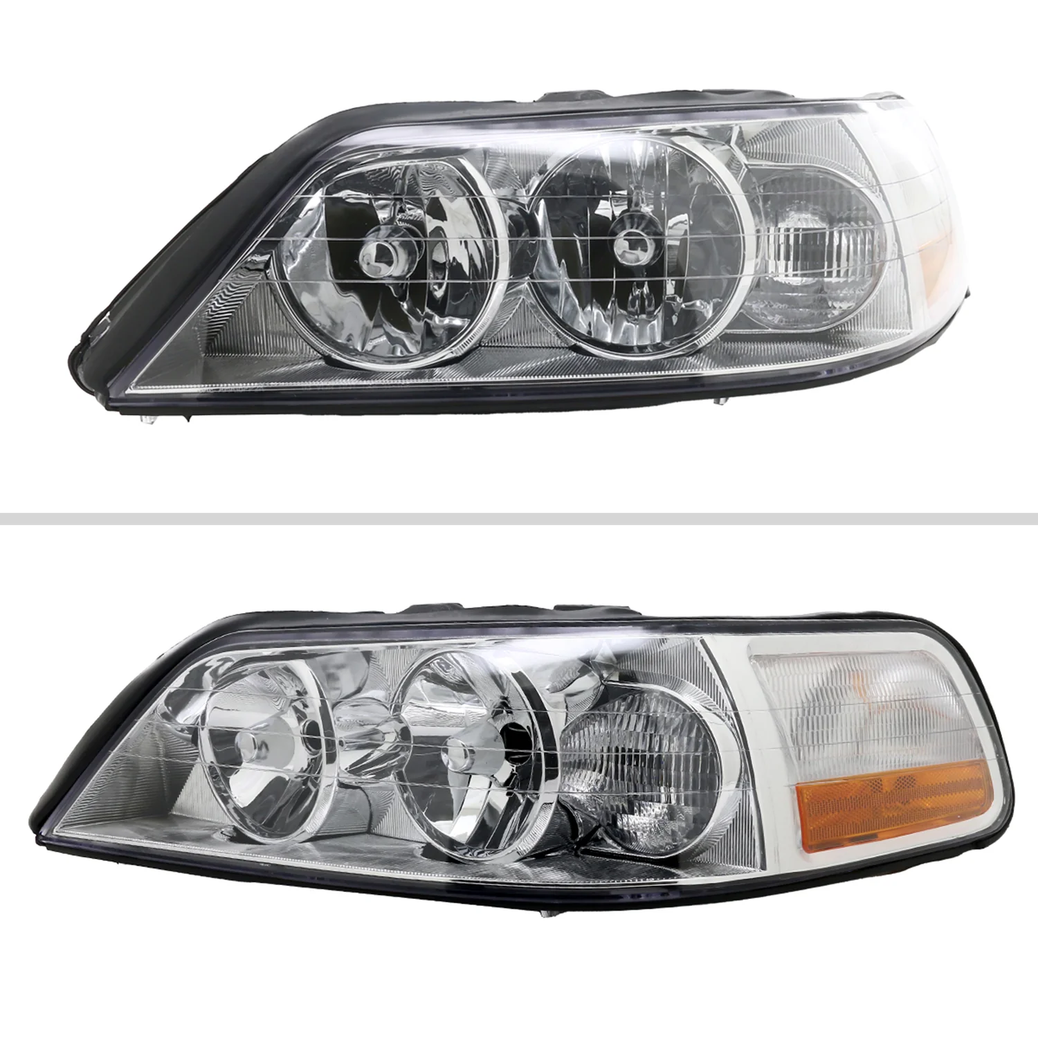 2005-2011 Lincoln Town Car Factory Style Headlights Chrome/Clear Lens - Image 2