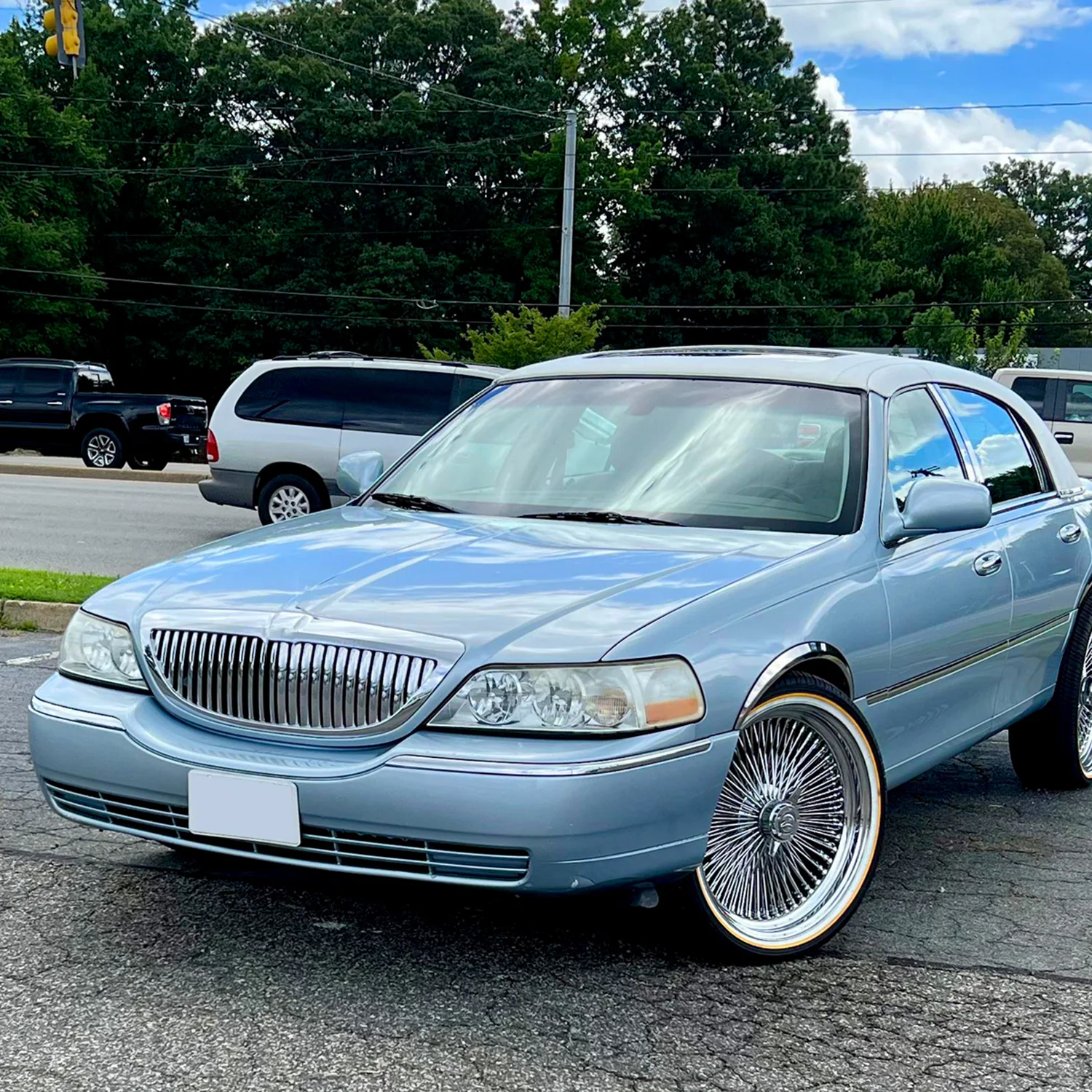 2005-2011 Lincoln Town Car Factory Style Headlights Chrome/Clear Lens - Image 9