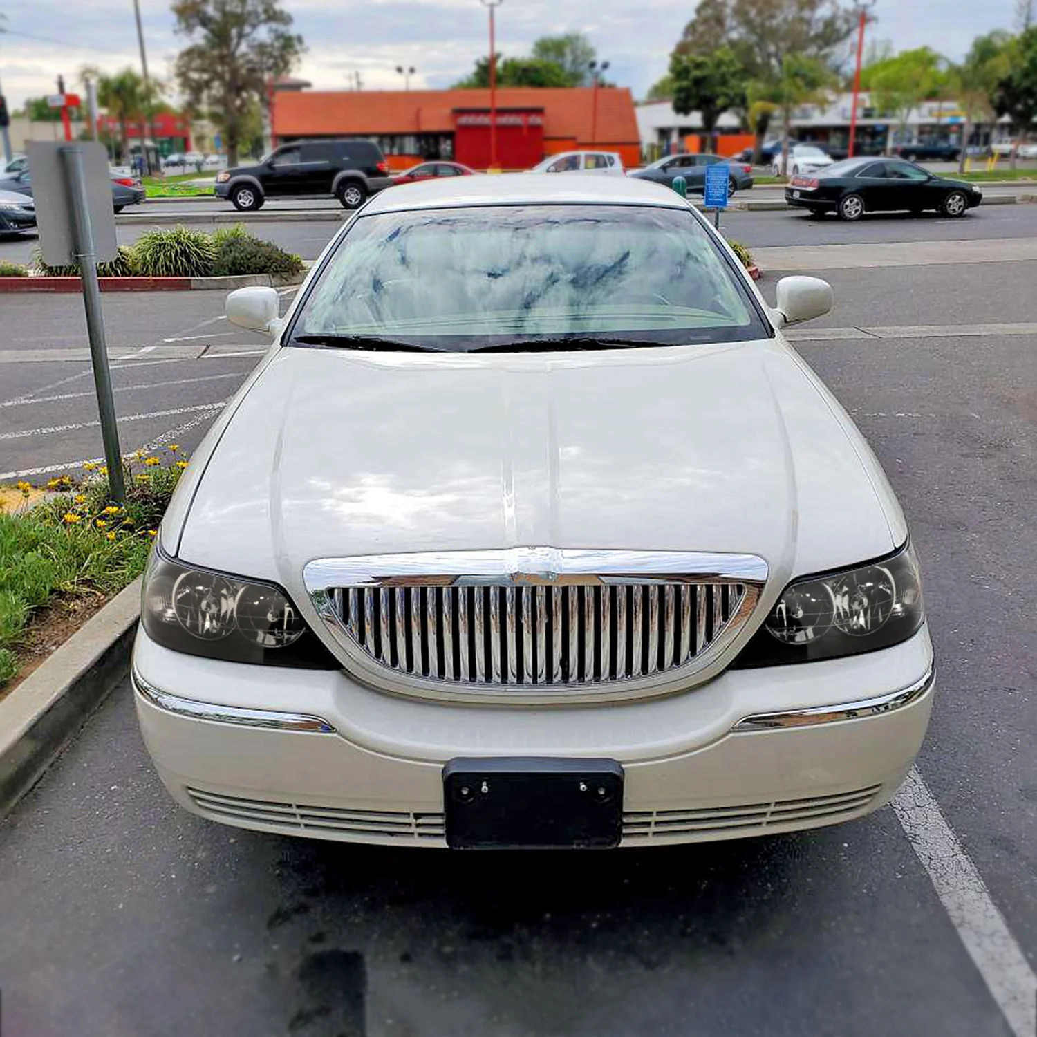 2005-2011 Lincoln Town Car Factory Style Headlights Matte Black/Clear Lens - Image 10