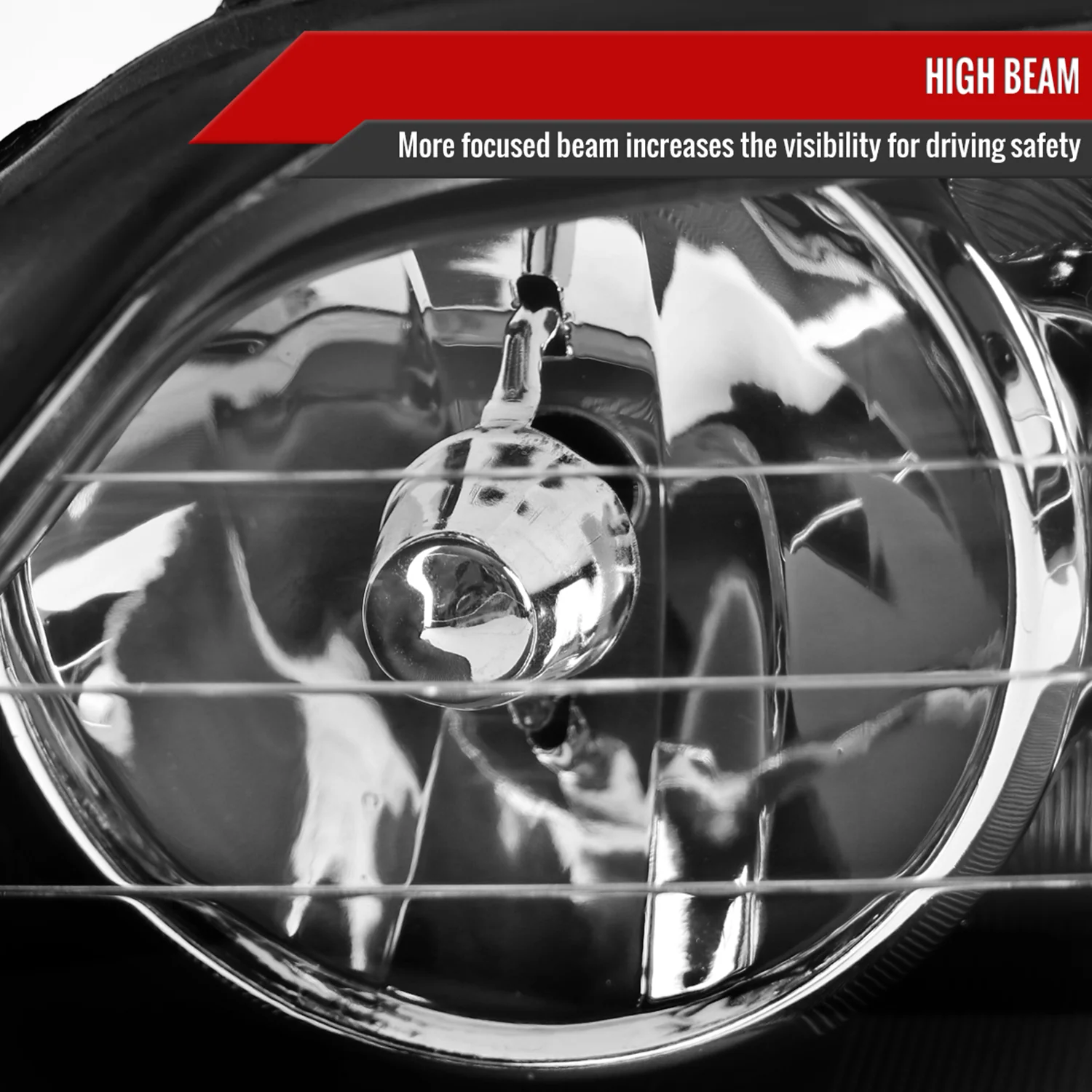2005-2011 Lincoln Town Car Factory Style Headlights Matte Black/Clear Lens - Image 4