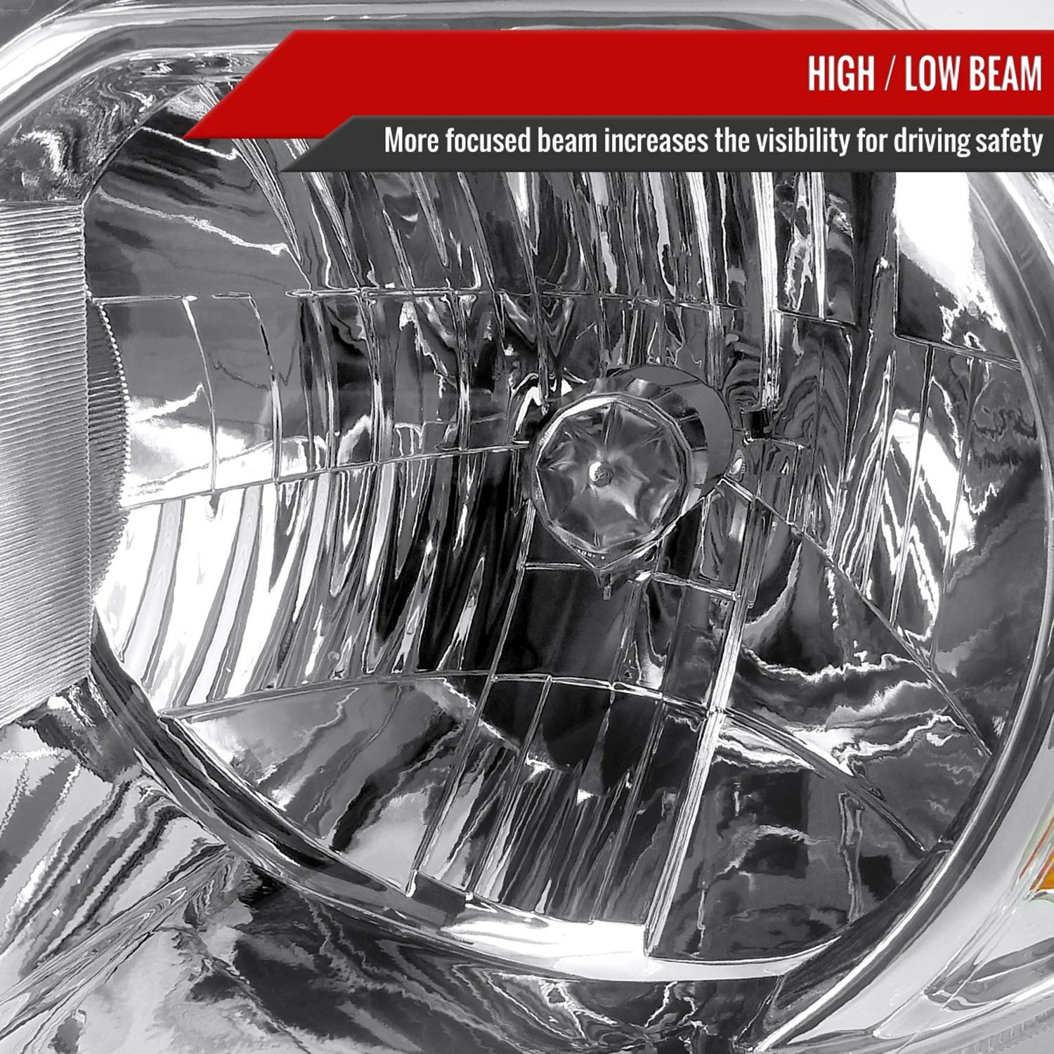 2005-2011 Toyota Tacoma Factory Style Headlights Chrome Housing/Clear Lens - Image 3