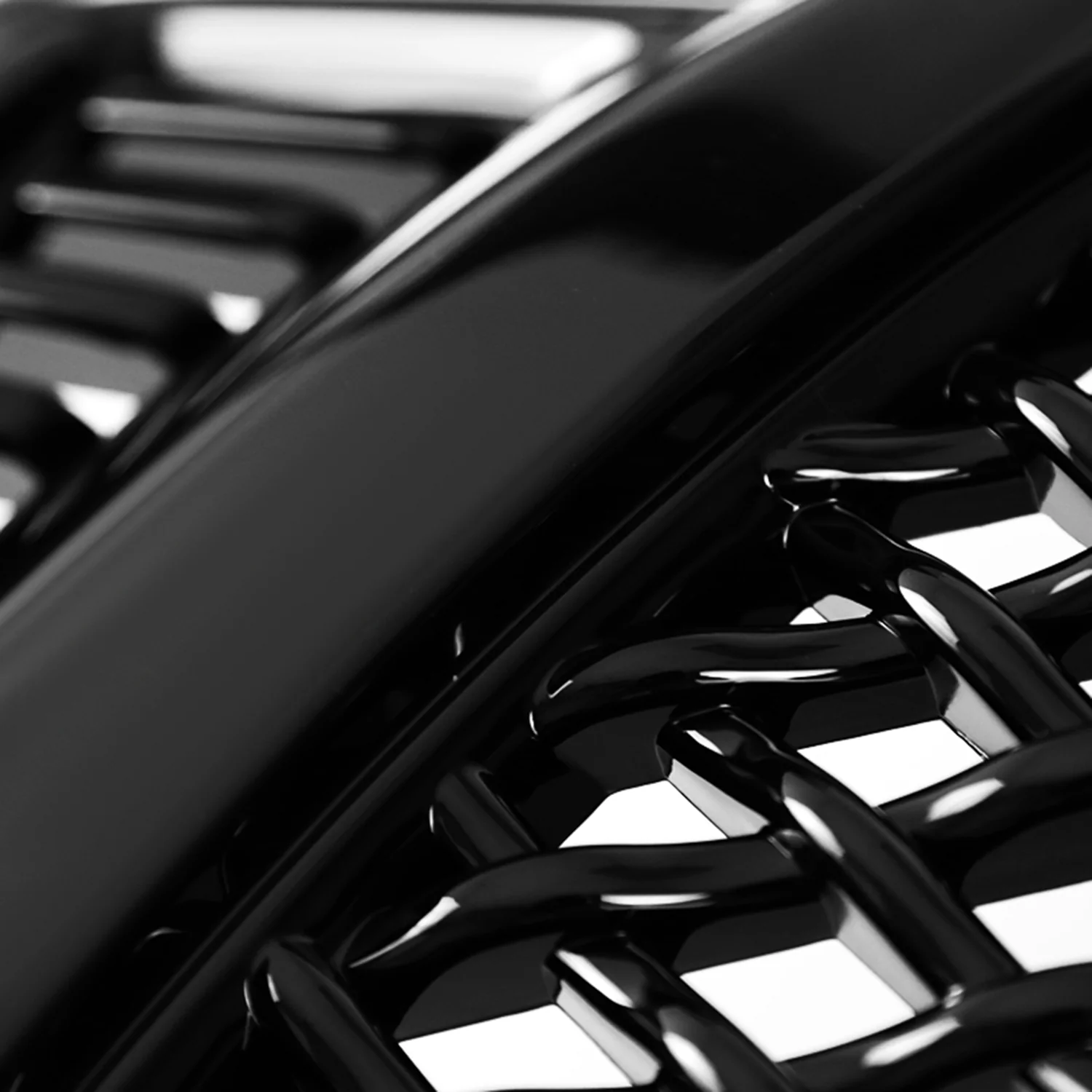 2005-2011 Toyota Tacoma Glossy Black ABS Honeycomb Mesh Grille - Image 3