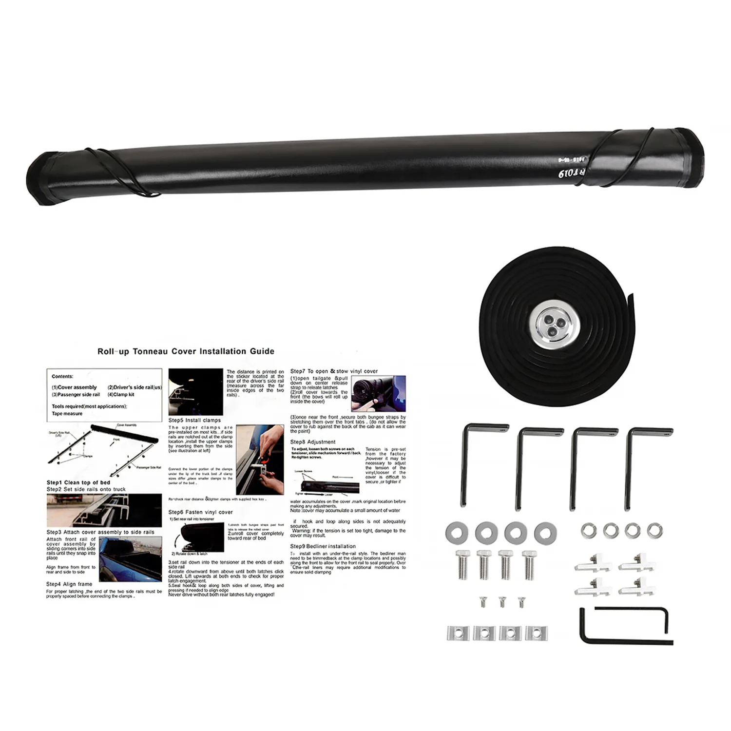 2005-2015 Toyota Tacoma Double Cab 60" Bed Roll Up Vinyl Tonneau Cover - Image 9