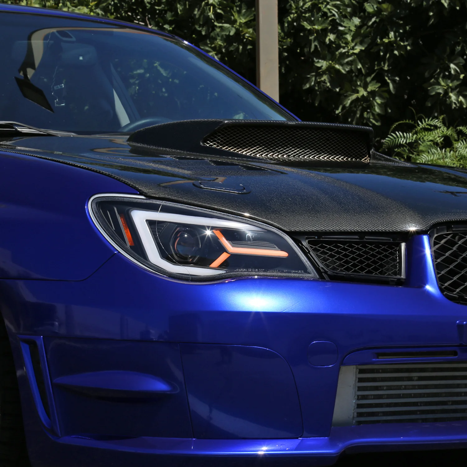 2006-2007 Subaru Impreza WRX STI LED Signal Projector Headlights Matte Black - Image 10
