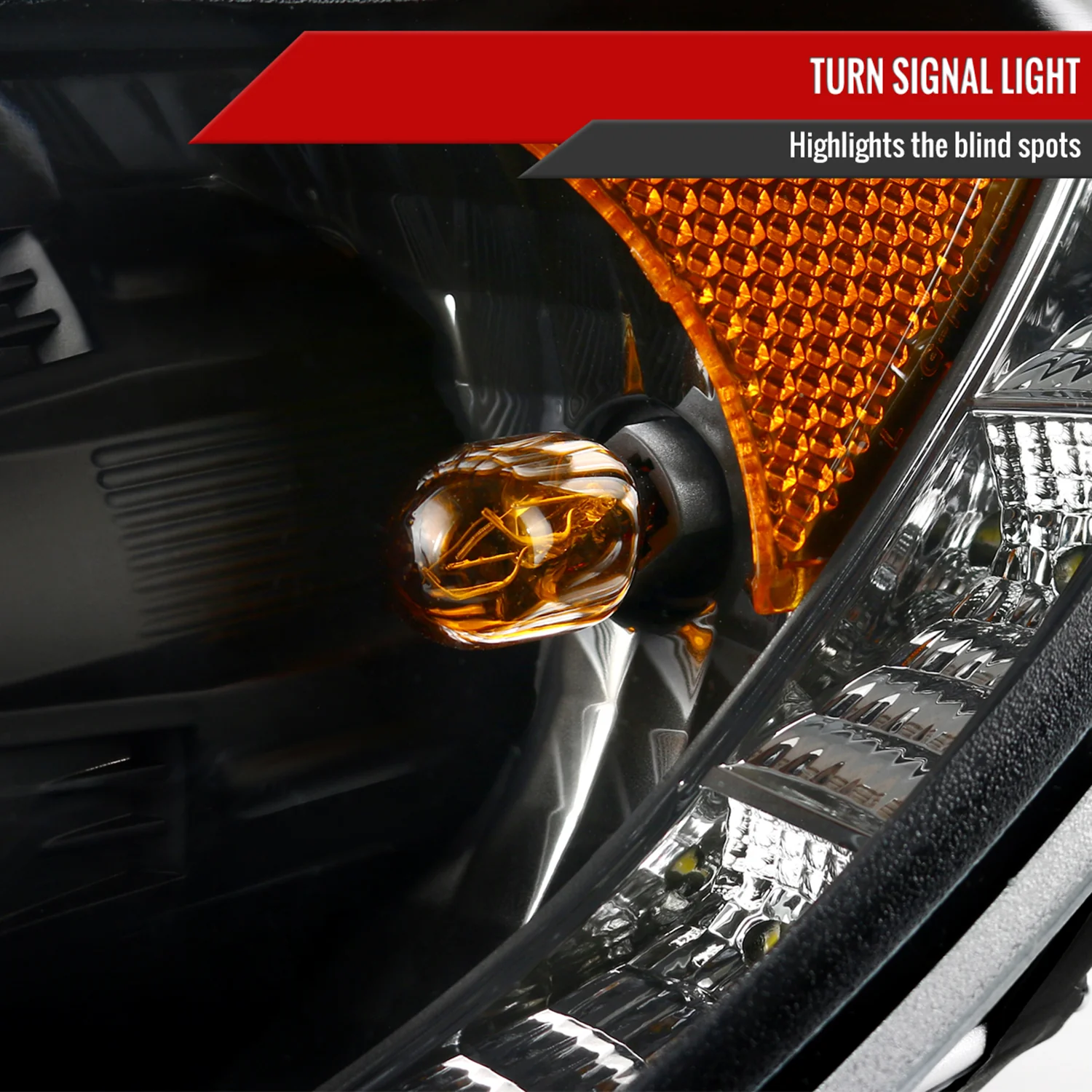 2006-2007 Subaru Impreza WRX/STI Projector Headlights LED Light Strip Black - Image 6