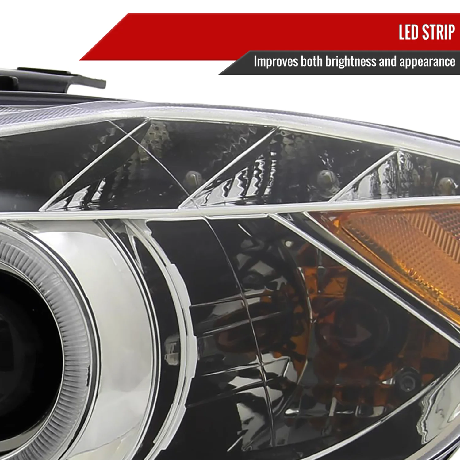 2006-2008 BMW E90 3 Series Sedan Dual Halo Headlights LED Light Chrome - Image 5