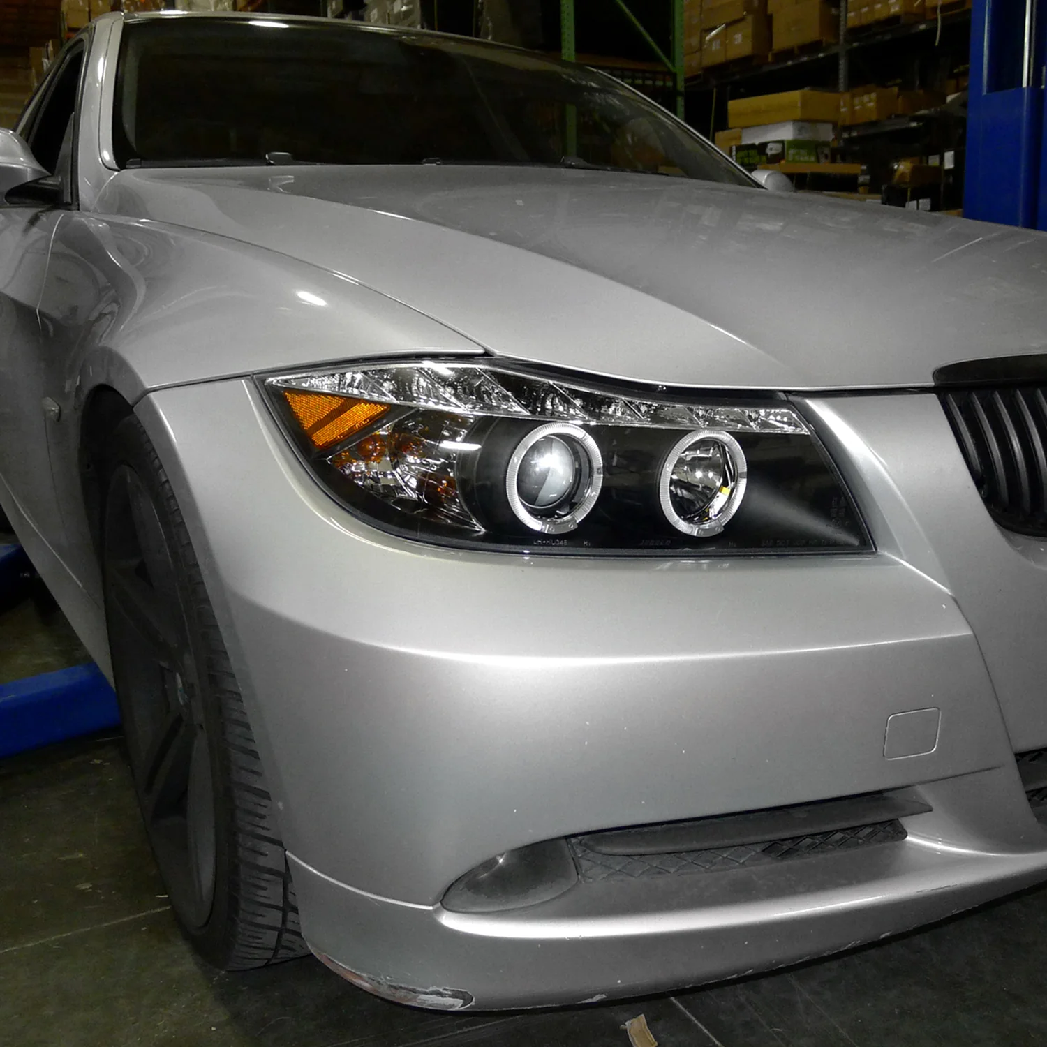 2006-2008 BMW E90 3 Series Sedan Dual Halo Projector Headlights LED Black - Image 10