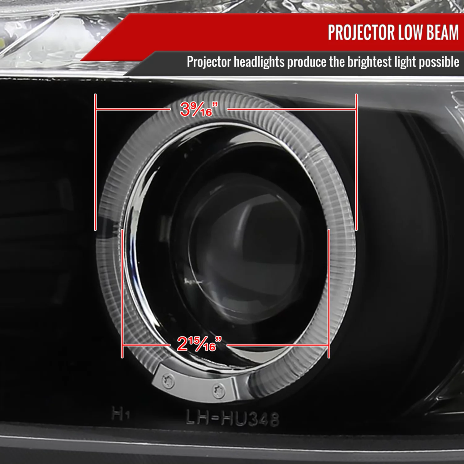 2006-2008 BMW E90 3 Series Sedan Dual Halo Projector Headlights LED Black - Image 3