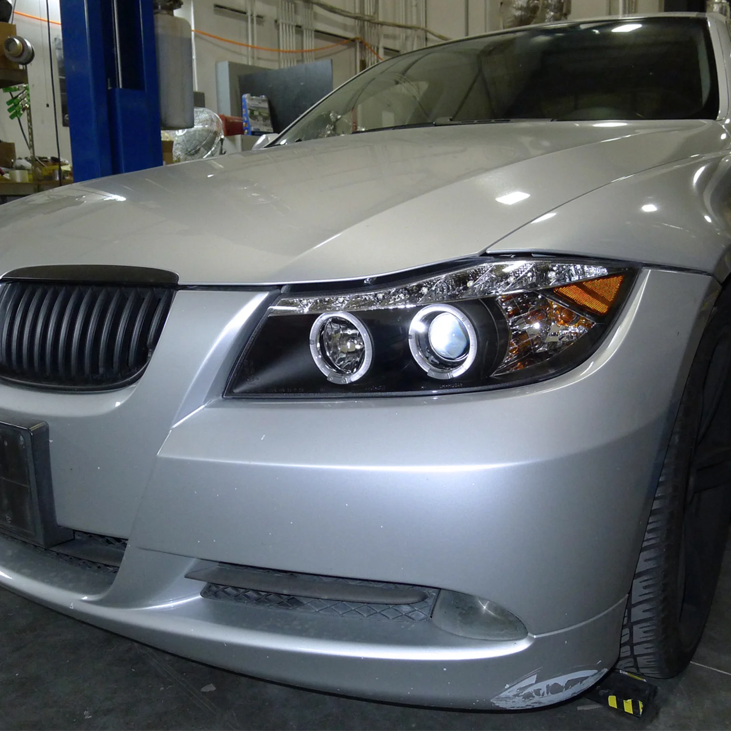 2006-2008 BMW E90 3 Series Sedan Dual Halo Projector Headlights LED Black - Image 9