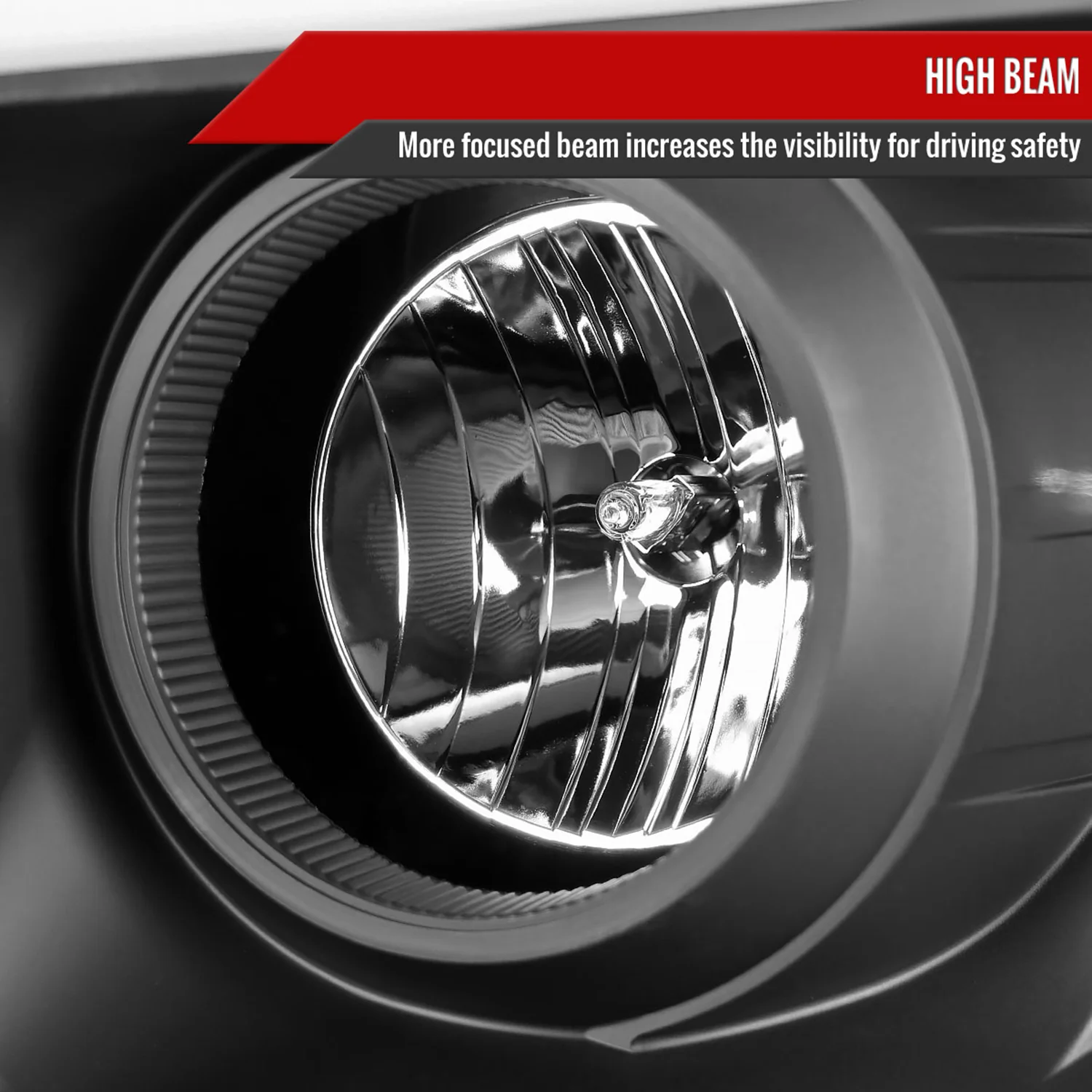 2006-2008 Dodge RAM 1500/ 06-2009 2500 3500 LED CBar Projector Headlights Black - Image 4