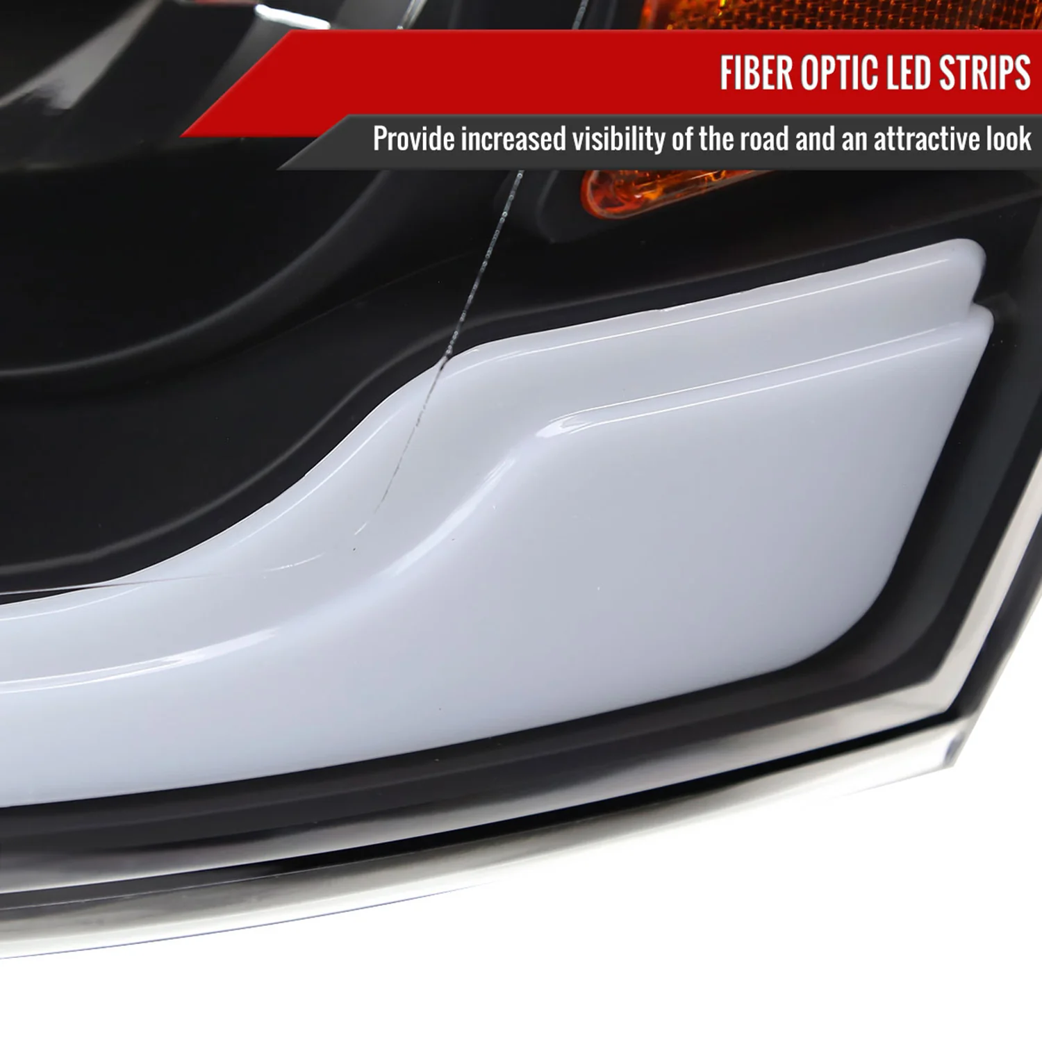 2006-2008 Dodge RAM 1500/ 06-2009 Dodge RAM 2500/3500 LED Tube Headlights Black - Image 4