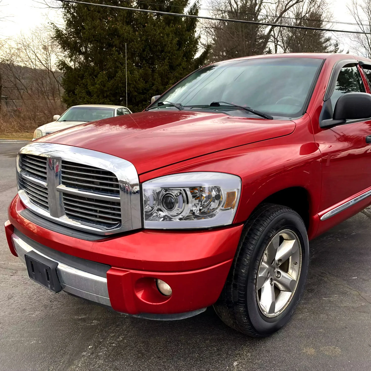 2006-2008 Dodge RAM 1500/ 06-2009 Dodge RAM 2500/3500 LED Tube Headlights Chrome - Image 9