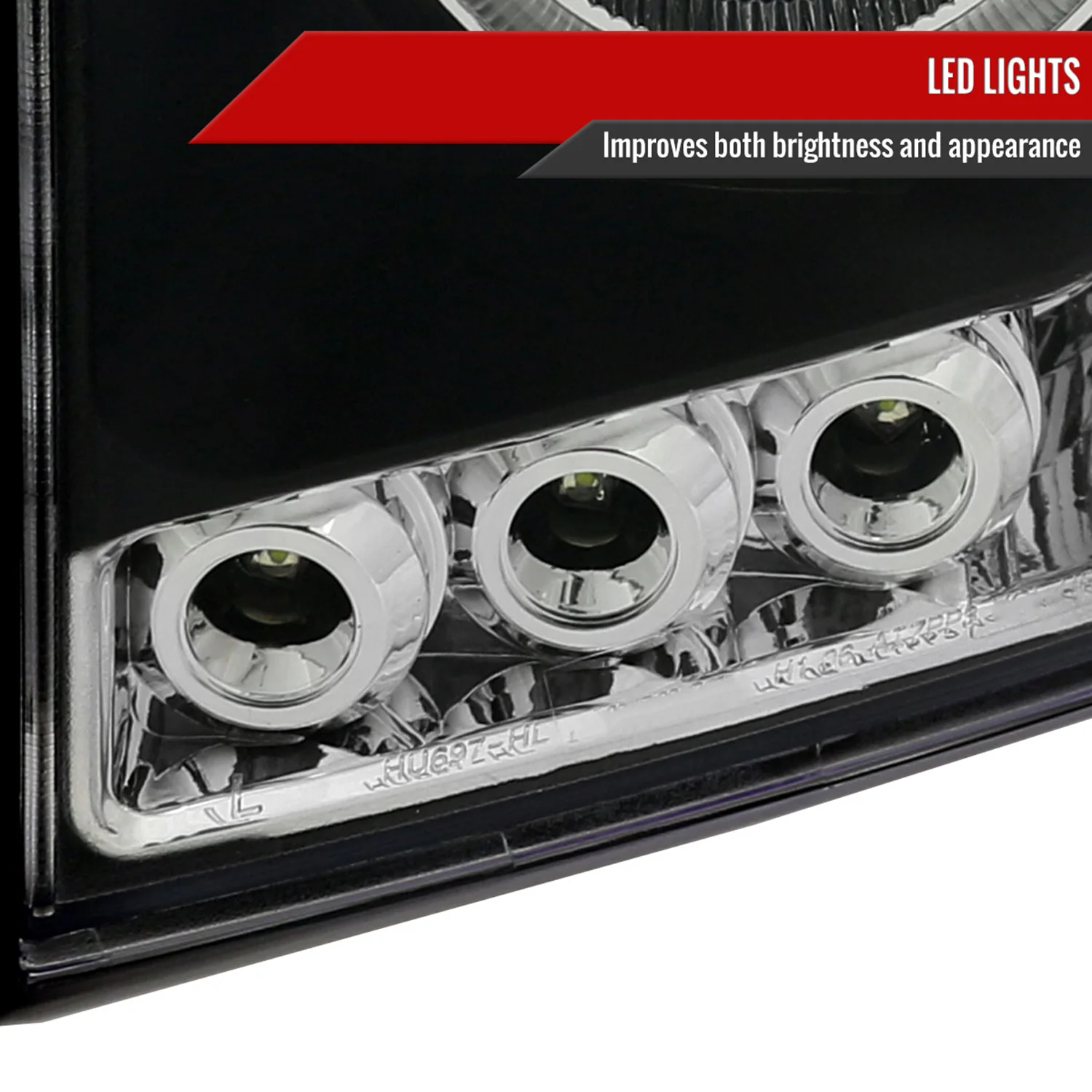 2006-2008 Dodge RAM 1500/ 06-2009 RAM 2500 3500 Dual Halo Headlights Black - Image 5