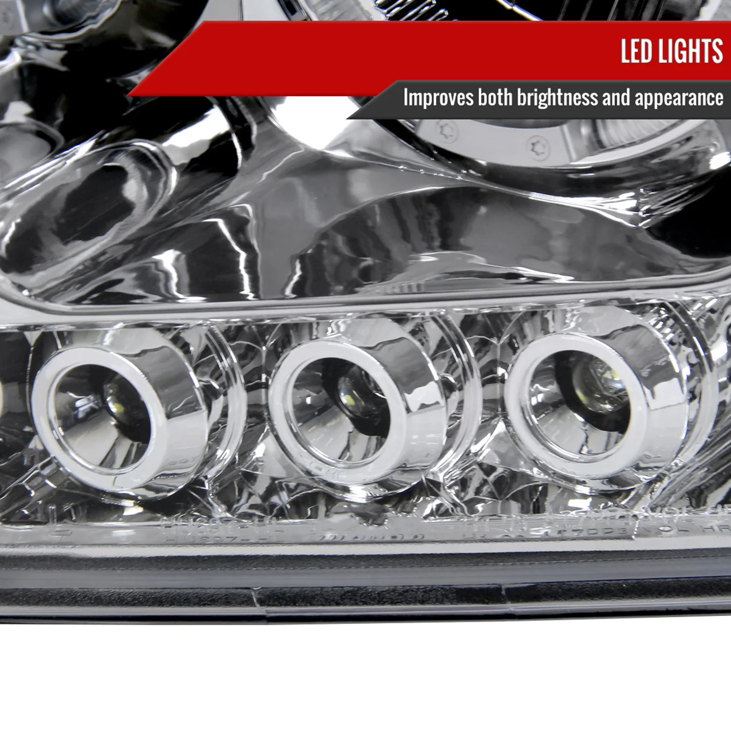 2006-2008 Dodge RAM 1500/ 06-2009 RAM 2500 3500 Dual Halo Headlights Chrome - Image 5