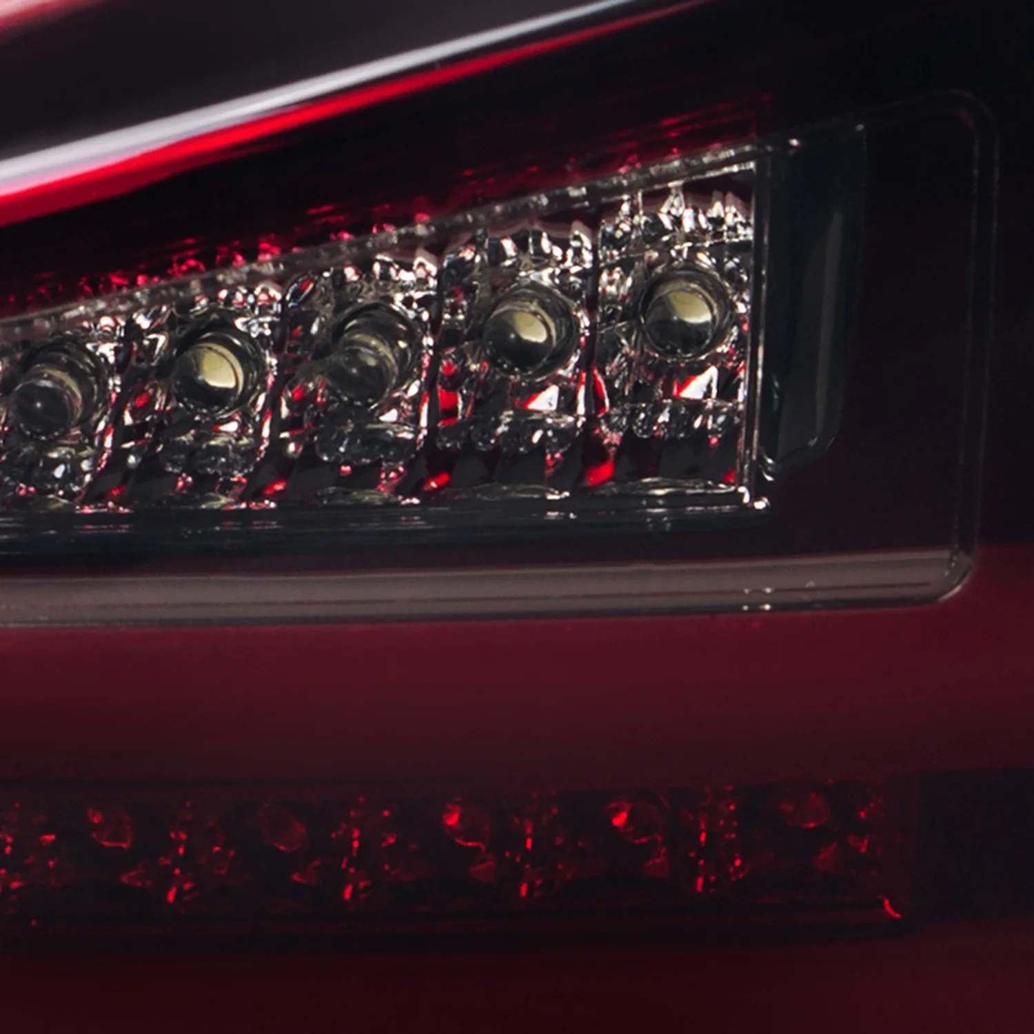 2006-2008 Lexus IS250/IS350 LED Tail Lights & Trunk Lights Chrome/Red Smoke - Image 3