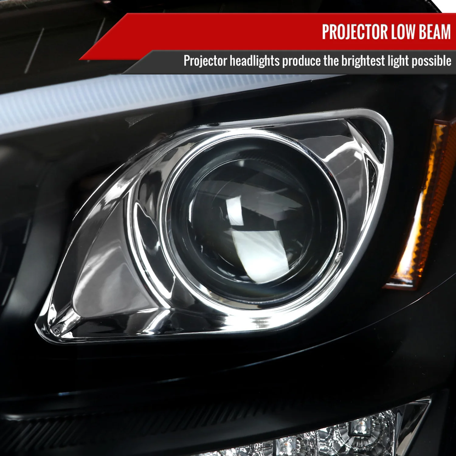 2006-2008 Mercedes W164 ML Class LED Bar Headlights Signal Lights Matte Black - Image 3