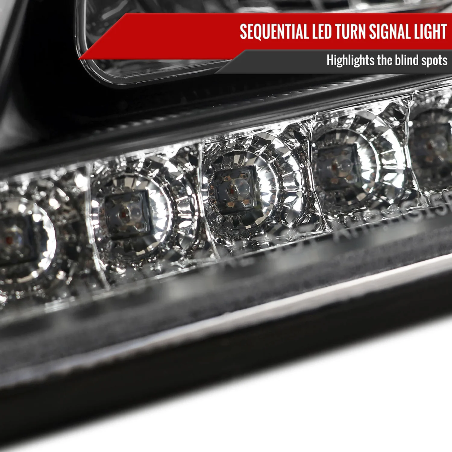 2006-2008 Mercedes W164 ML Class LED Bar Headlights Signal Lights Matte Black - Image 6