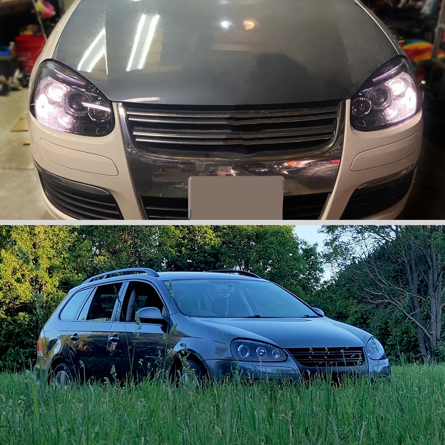 2006-2008 VW Golf Rabbit/ 2006-2010 Jetta Dual Halo Projector Headlights Smoke - Image 10