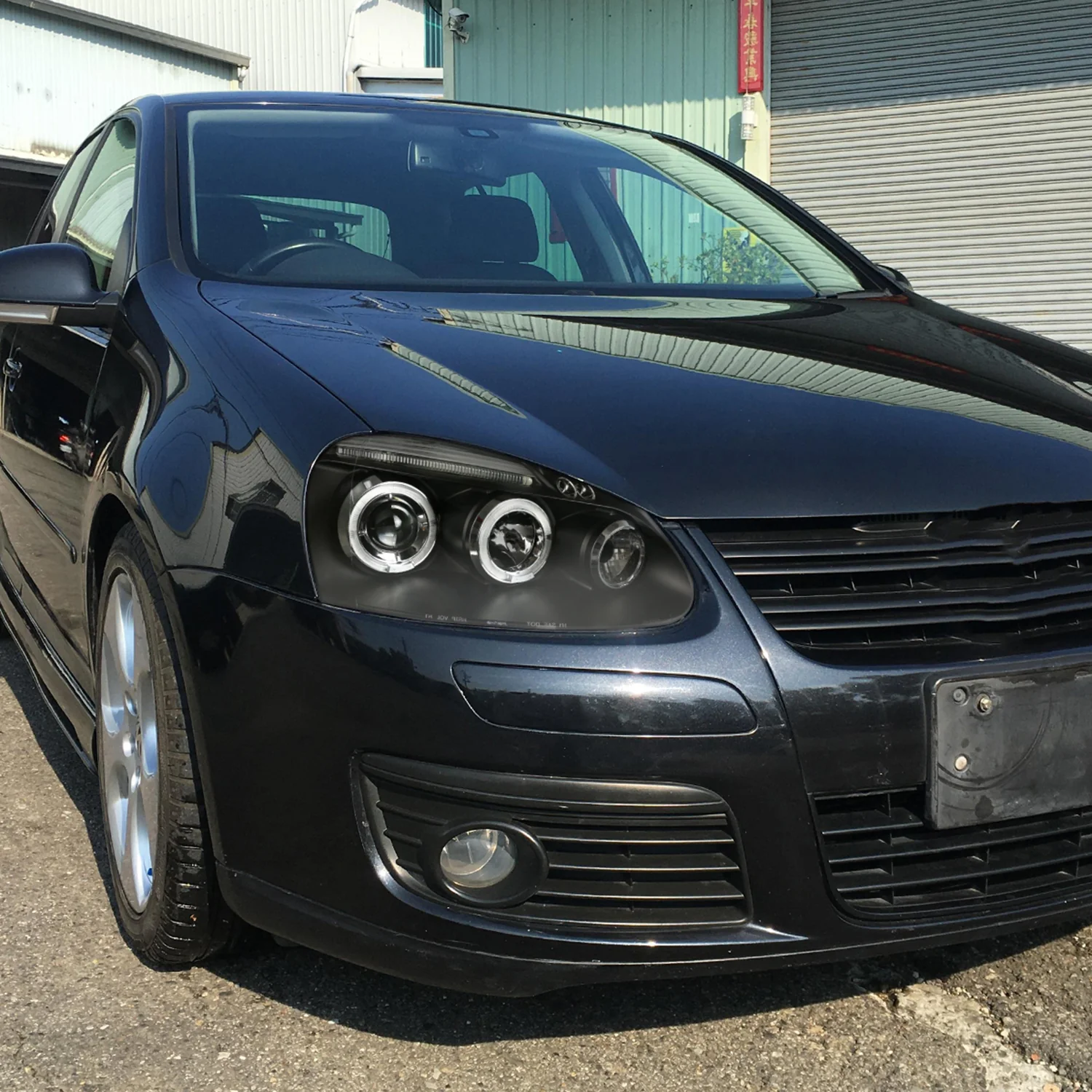 2006-2008 VW Golf Rabbit / Jetta Dual Halo Projector Headlights Matte Smoke - Image 10