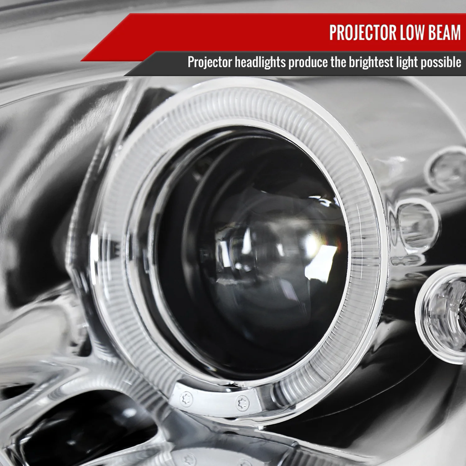 2006-2009 Ford Fusion Dual Halo Projector Headlights Chrome/Clear Lens - Image 3