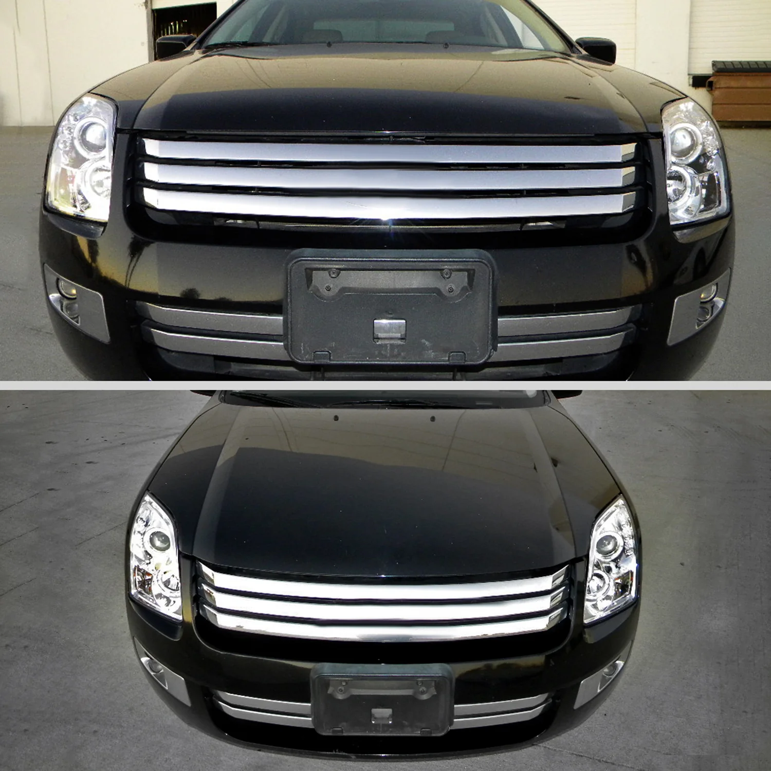 2006-2009 Ford Fusion Dual Halo Projector Headlights Chrome/Clear Lens - Image 9