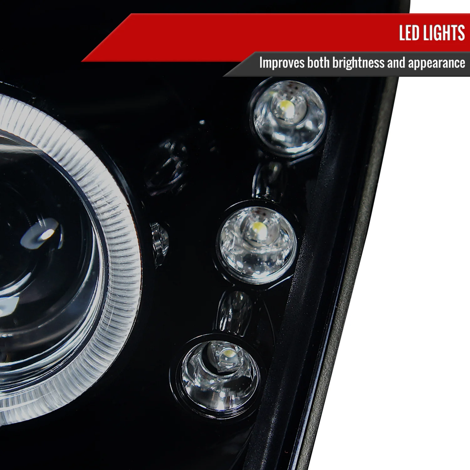 2006-2009 Ford Fusion Dual Halo Projector Headlights Glossy Black/Smoke Lens - Image 5