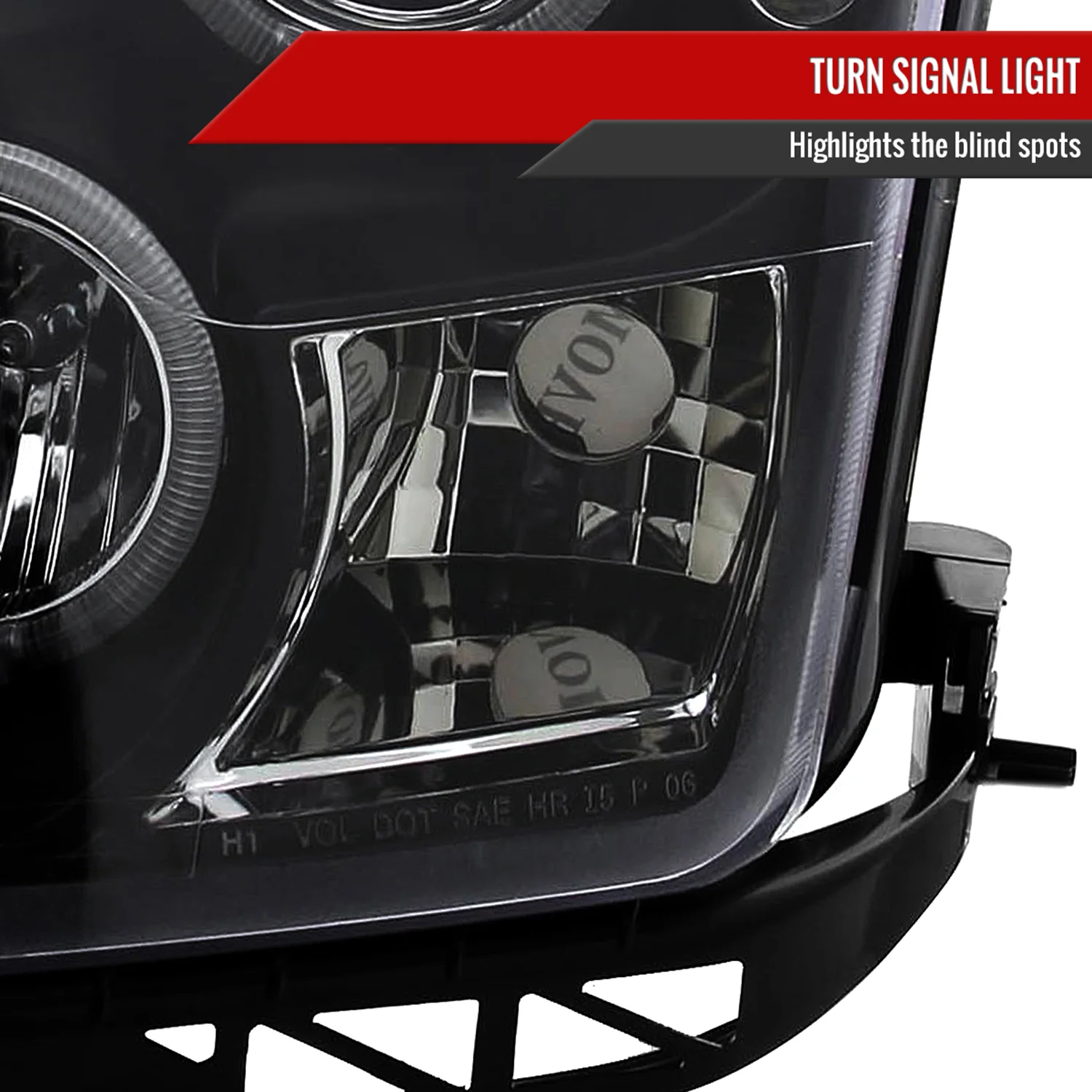2006-2009 Ford Fusion Dual Halo Projector Headlights Glossy Black/Smoke Lens - Image 6