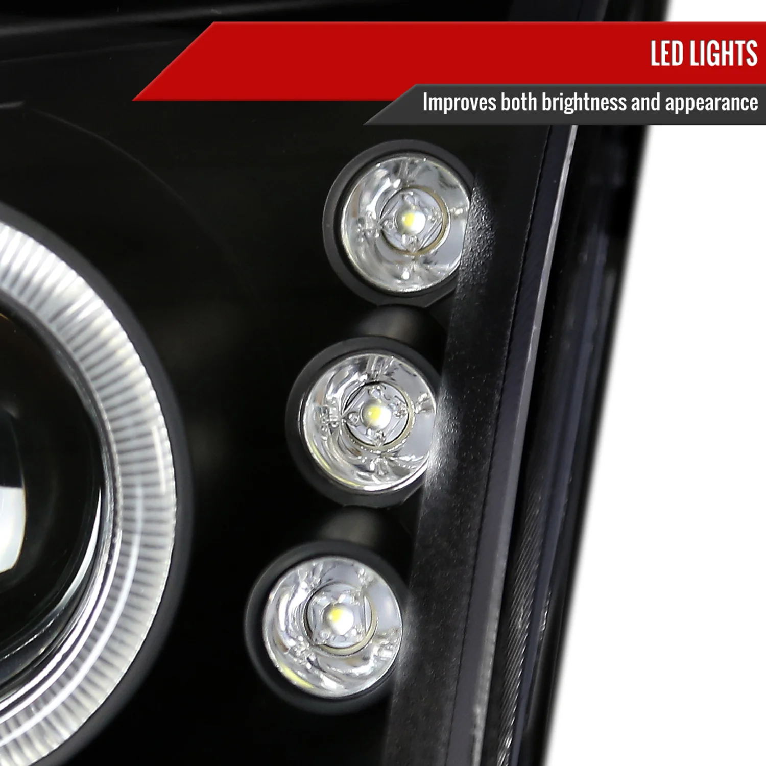 2006-2009 Ford Fusion Dual Halo Projector Headlights Matte Black/Clear Lens - Image 5