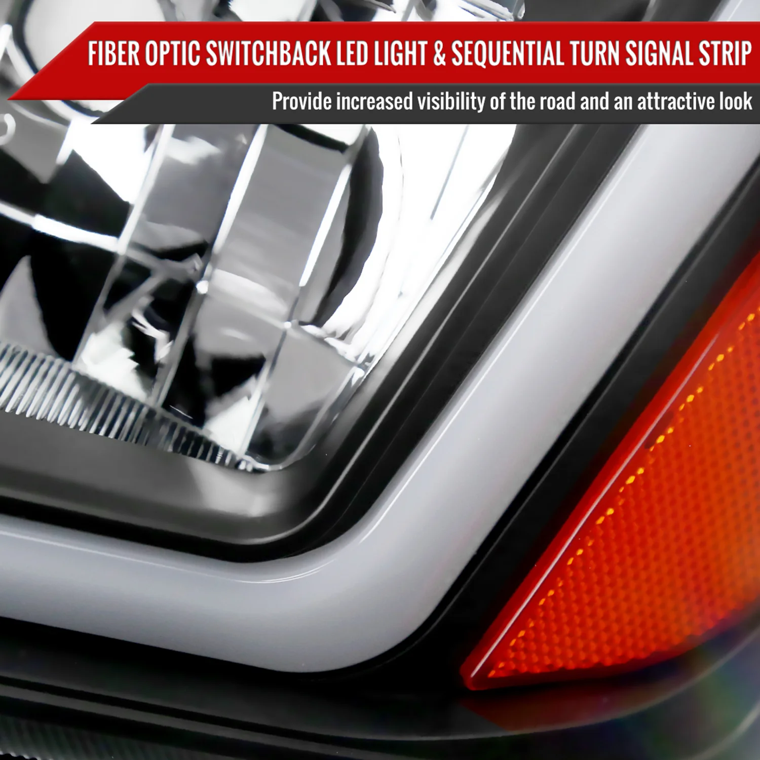 2006-2010 Dodge Charger Sequential LED Bar Factory Headlights Matt Black - Image 5