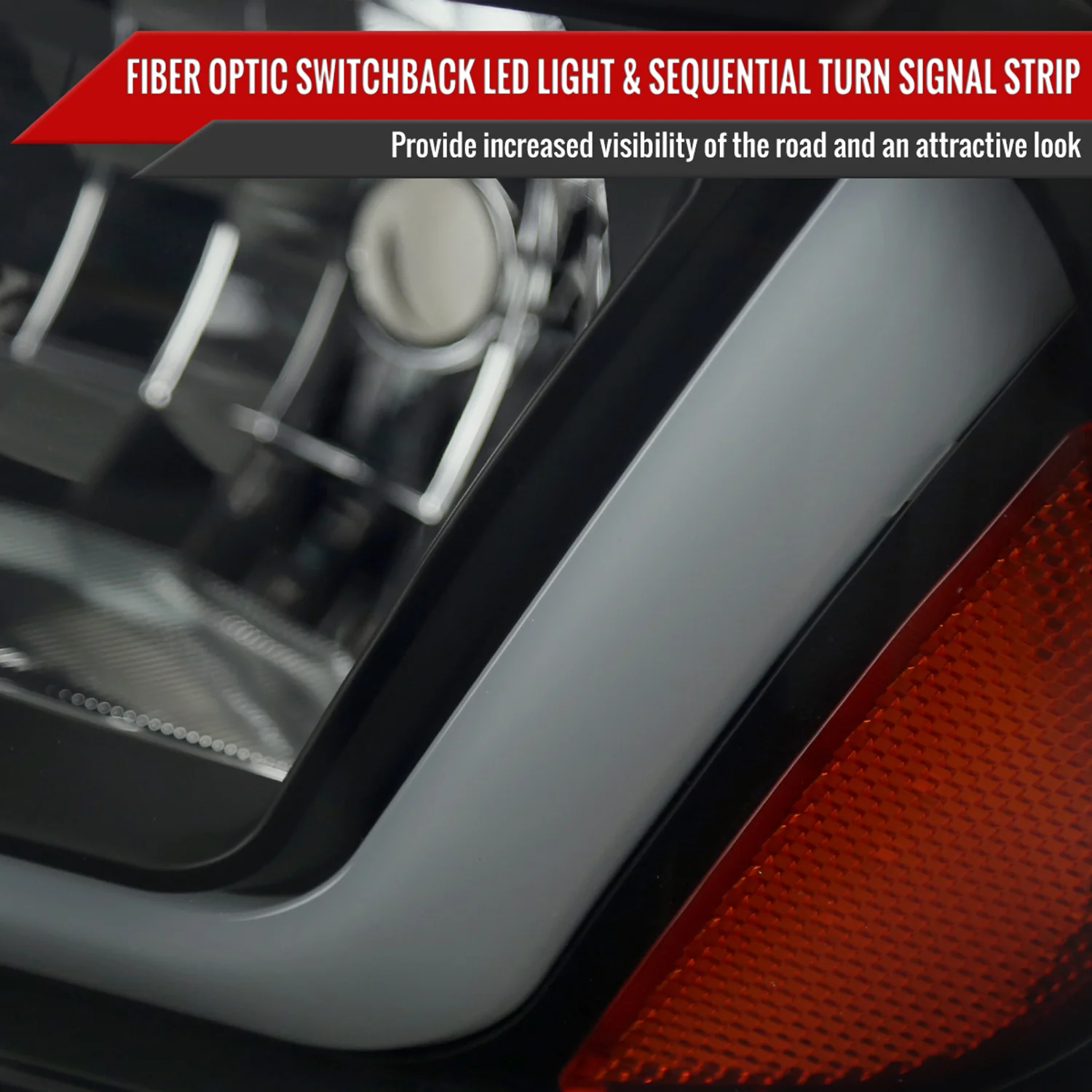 2006-2010 Dodge Charger Sequential LED Bar Factory Headlights Matt Smoke - Image 5
