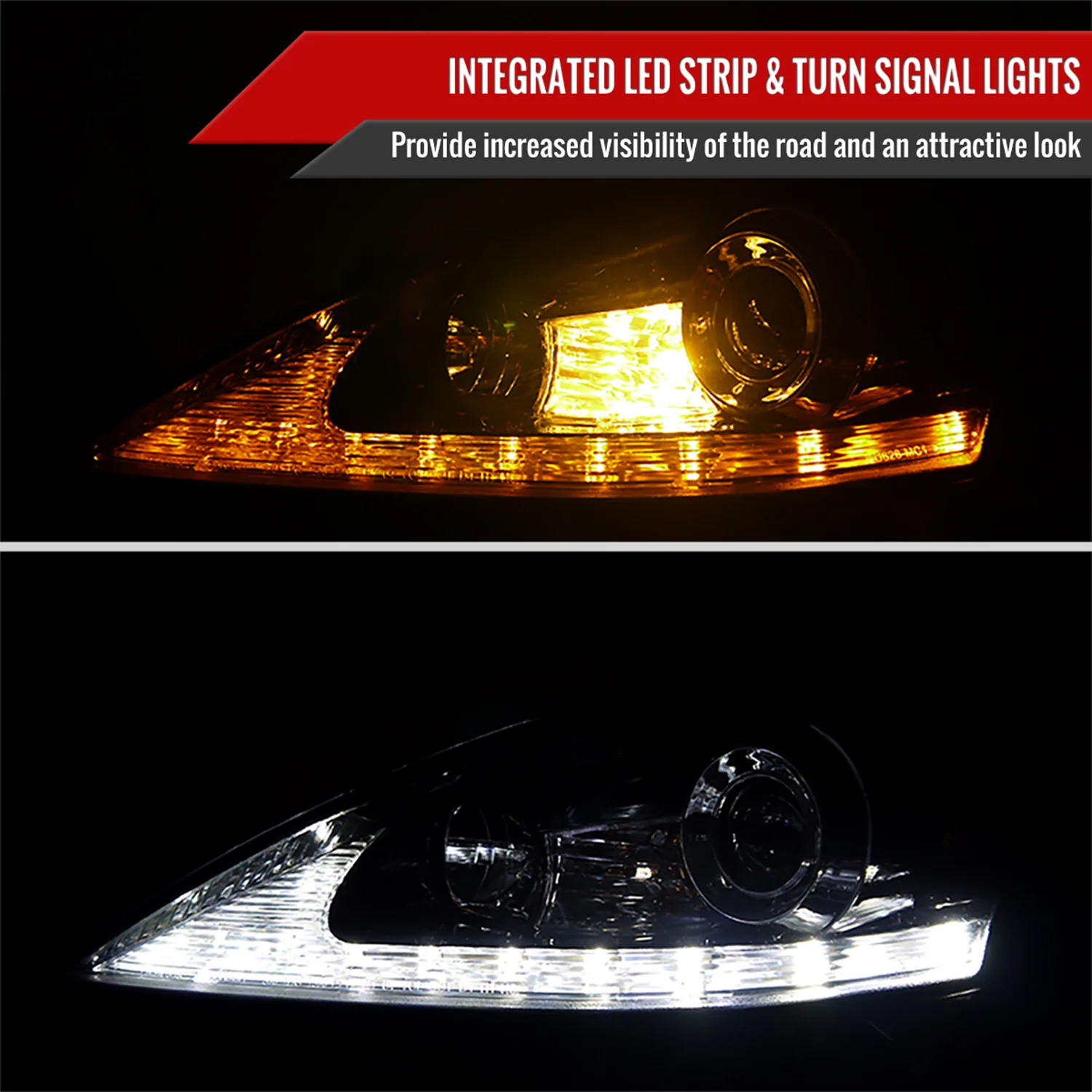 2006-2010 Lexus IS250/IS350 LED Light Headlights LED Signal Lights Smoke - Image 2