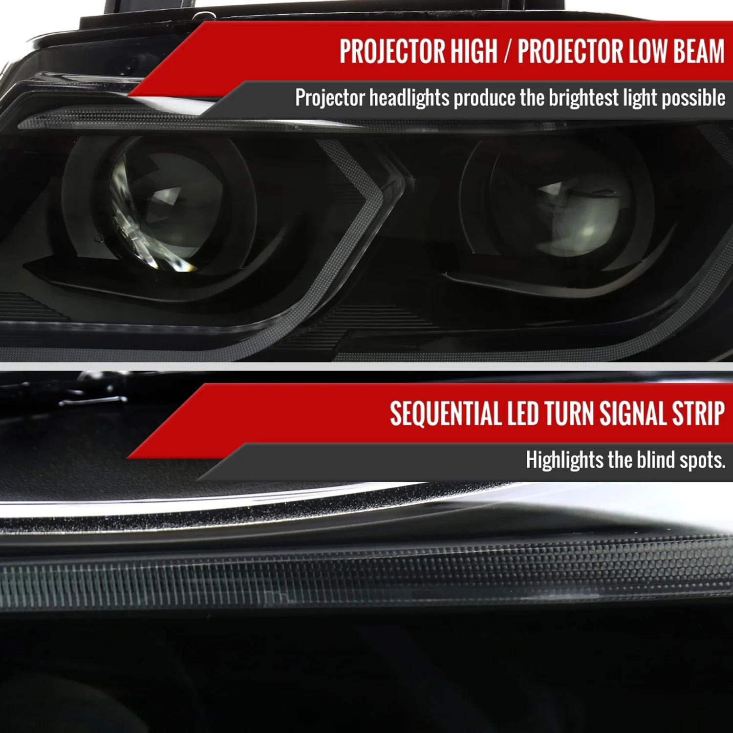 2006-2011 BMW E90 3 Series Sedan 3D Iced LED Dual Projector Headlights Smoke - Image 3